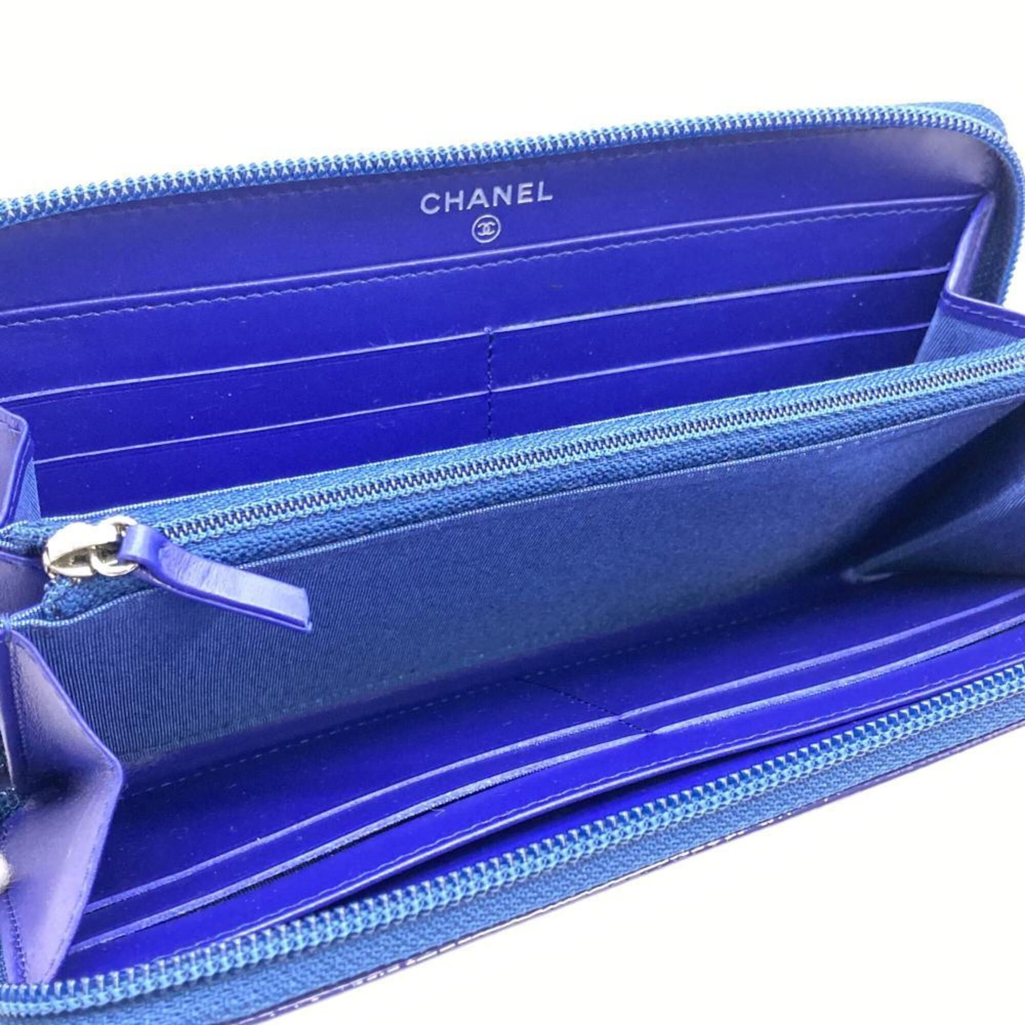 Leather Long Wallet (Bi-Fold) (Pre-Owned) - Chanel - Modalova