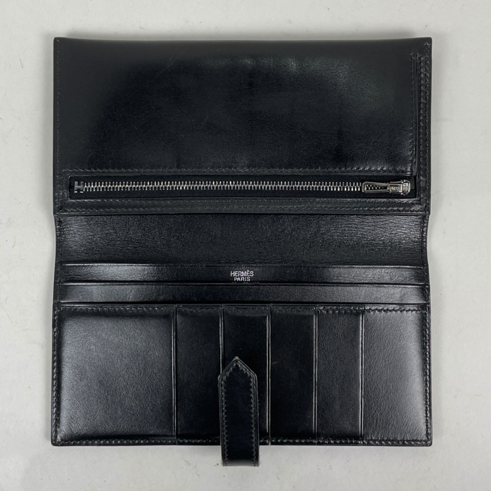 Box Calf Leather Long Wallet (Bi-Fold) (Pre-Owned) - Hermes - Modalova