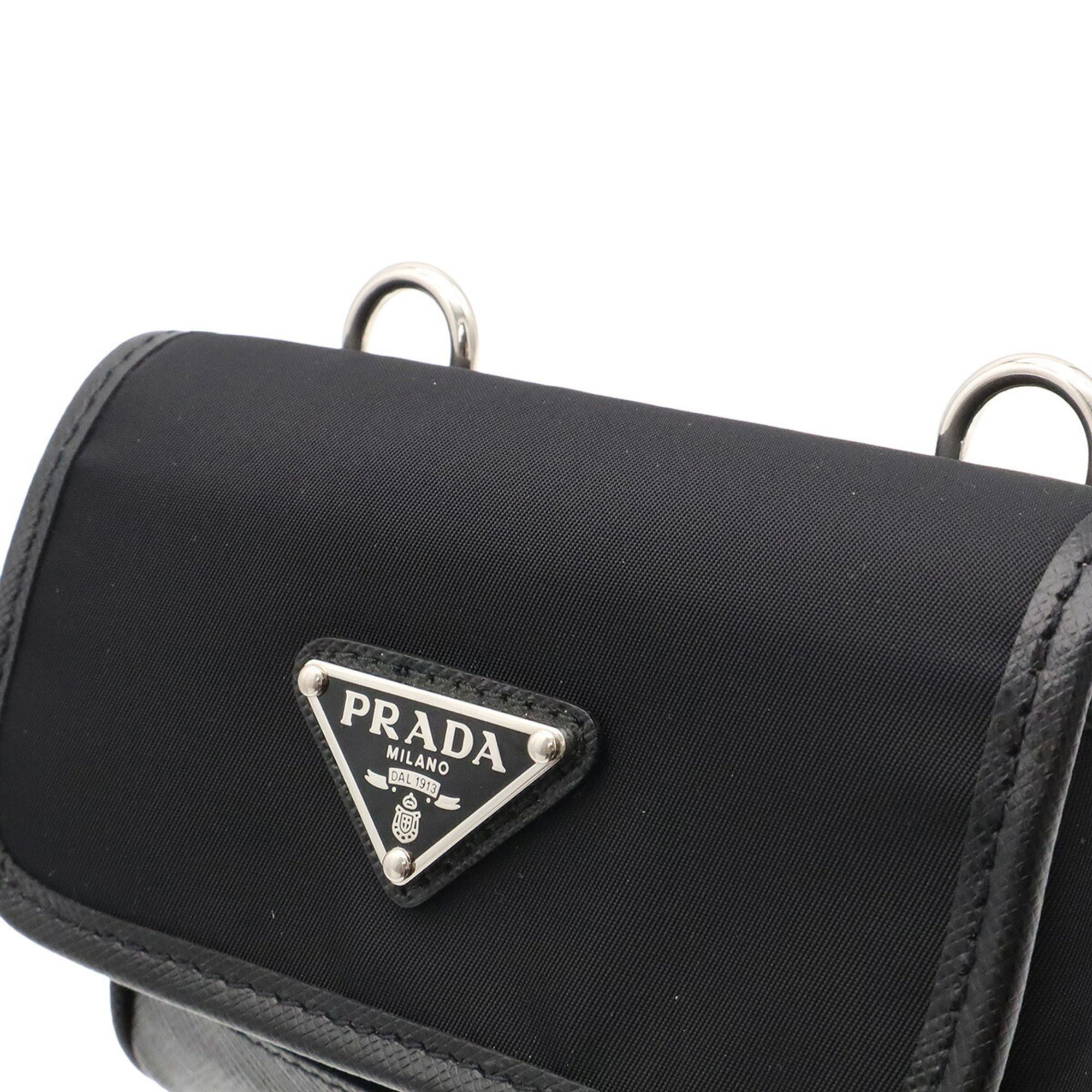 Nylon Leather Pochette Shoulder Bag (Pre-Owned) - Prada - Modalova