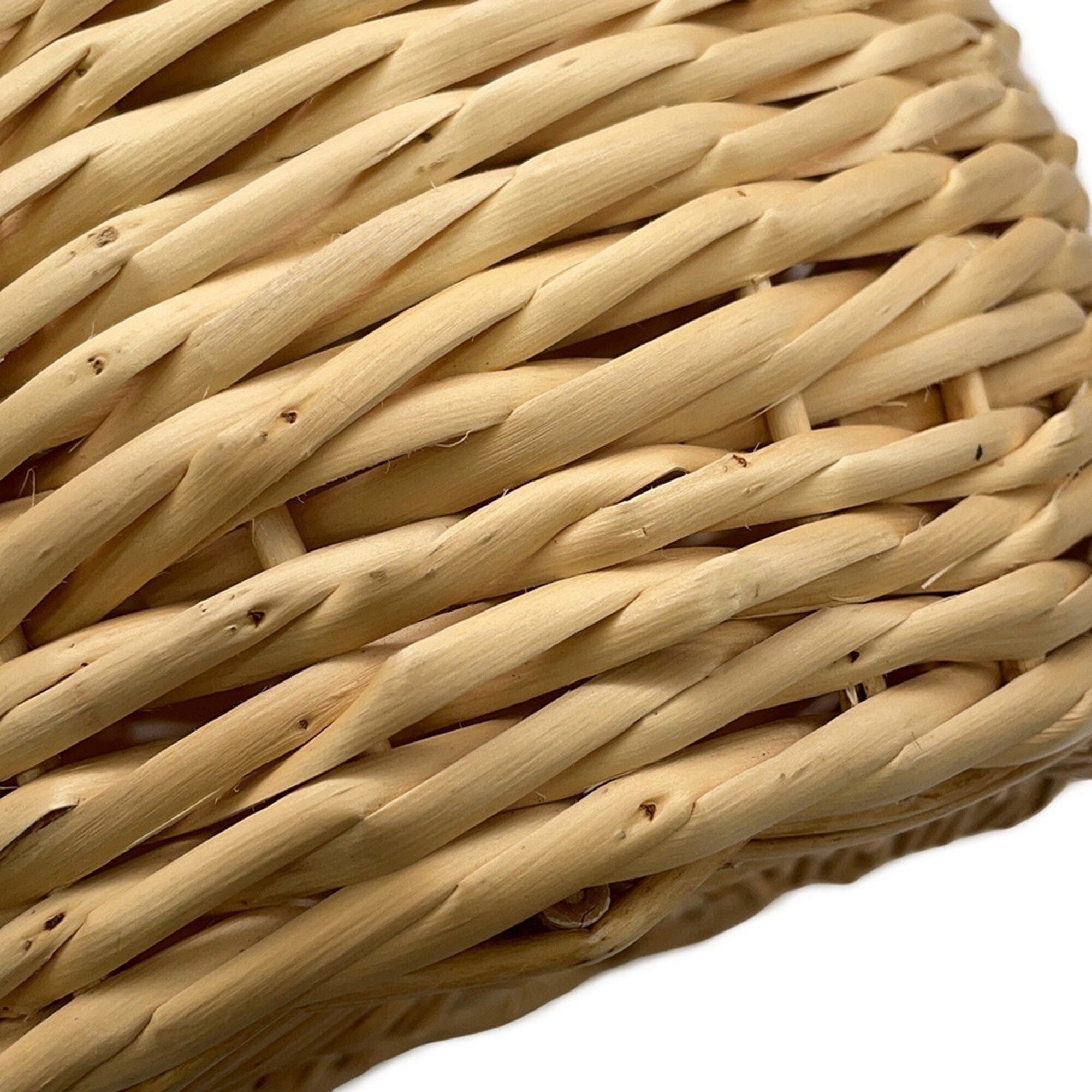 Raffia Leather Basket Handbag (Pre-Owned) - Celine - Modalova
