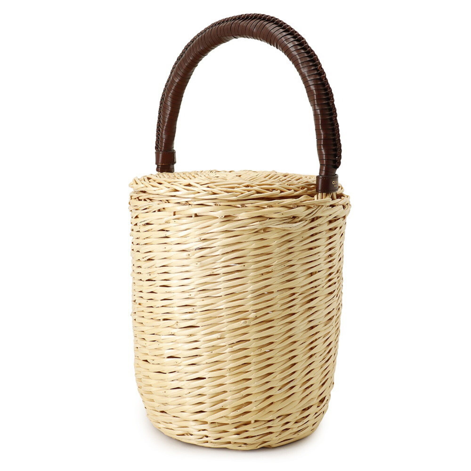 Raffia Leather Basket Handbag (Pre-Owned) - Celine - Modalova