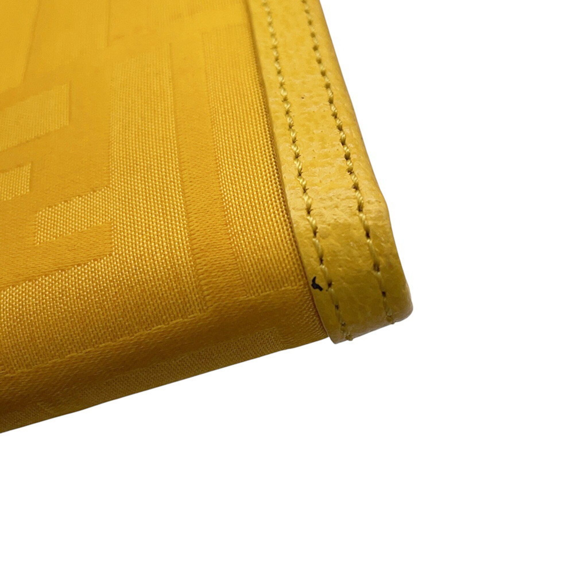 Zucca Nylon Canvas Leather Wallet (Tri-Fold) (Pre-Owned) - Fendi - Modalova