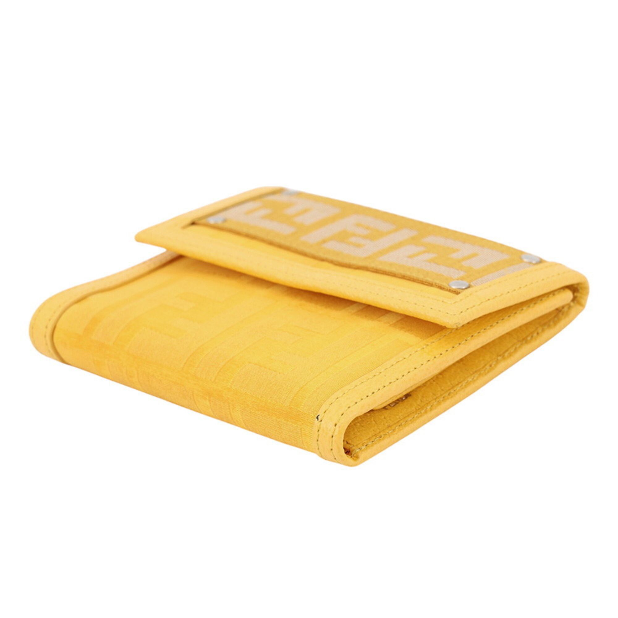 Zucca Nylon Canvas Leather Wallet (Tri-Fold) (Pre-Owned) - Fendi - Modalova