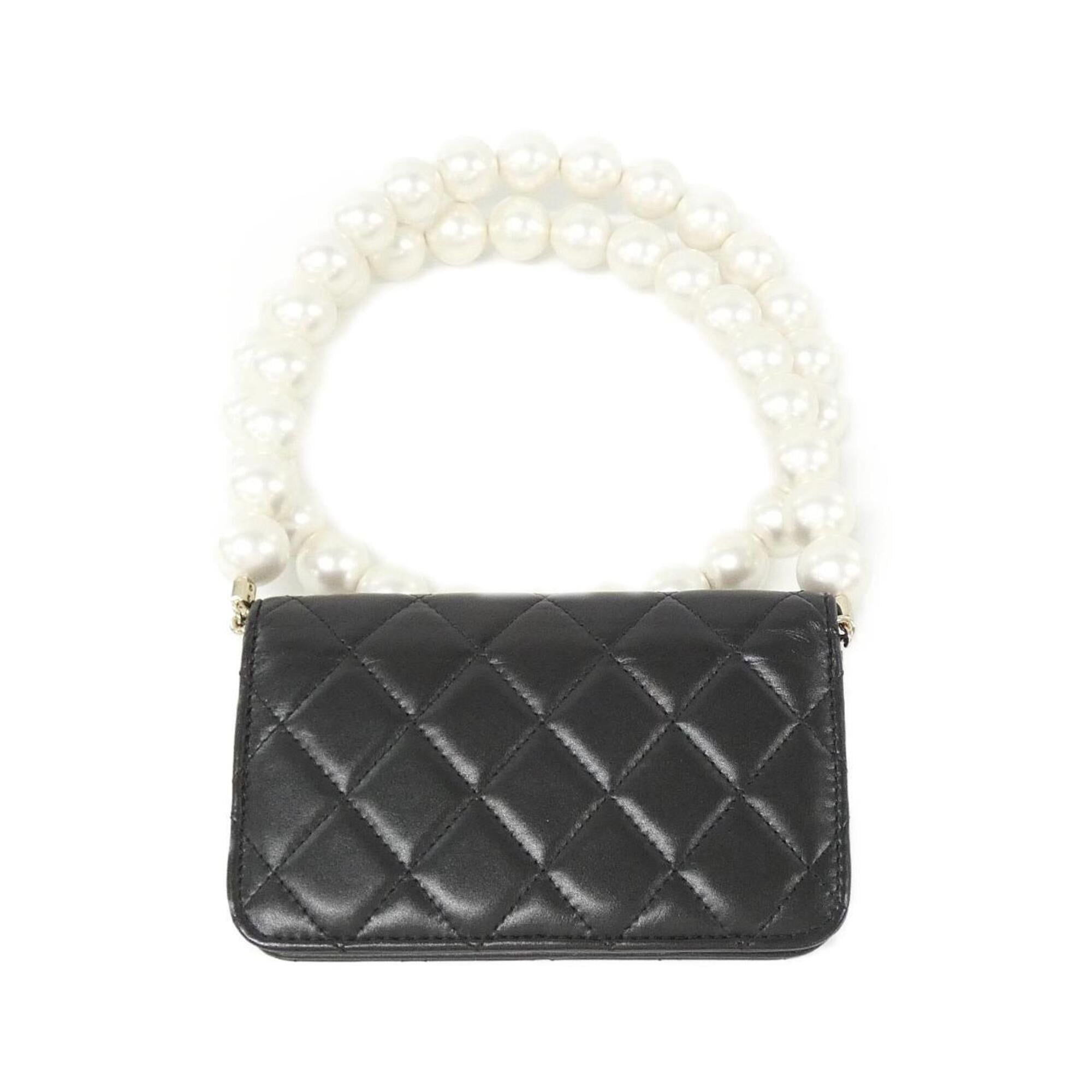 Artificial Pearl Leather Chain/Shoulder Wallet (Pre-Owned) - Chanel - Modalova