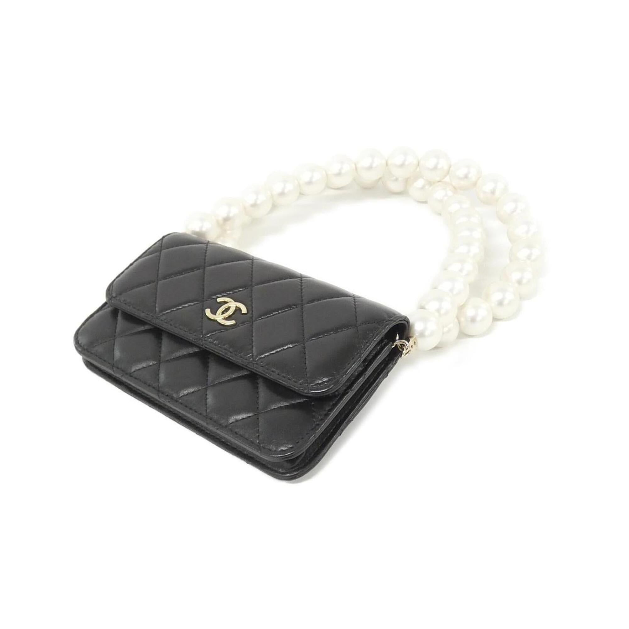 Artificial Pearl Leather Chain/Shoulder Wallet (Pre-Owned) - Chanel - Modalova