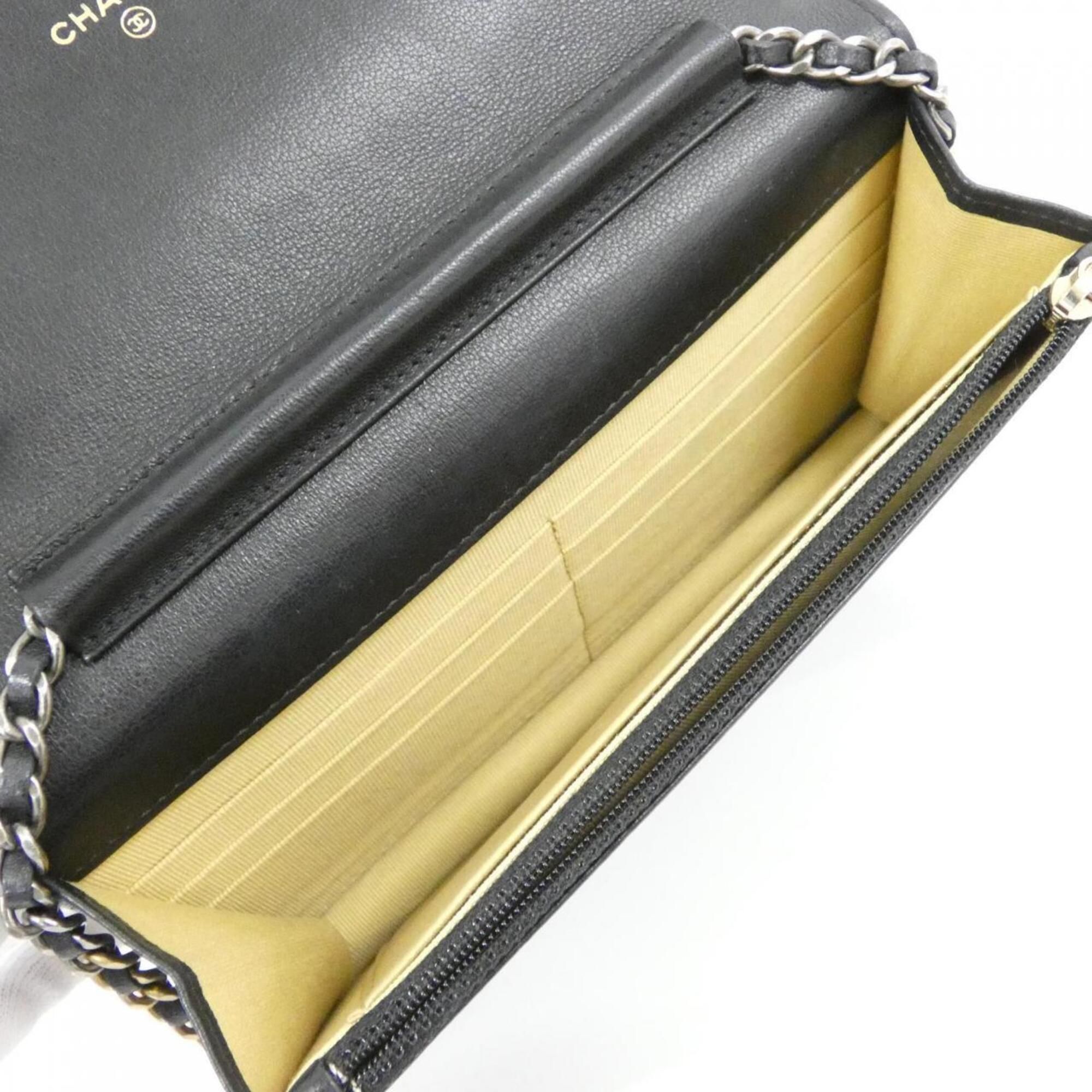 Artificial Pearl Leather Chain/Shoulder Wallet (Pre-Owned) - Chanel - Modalova