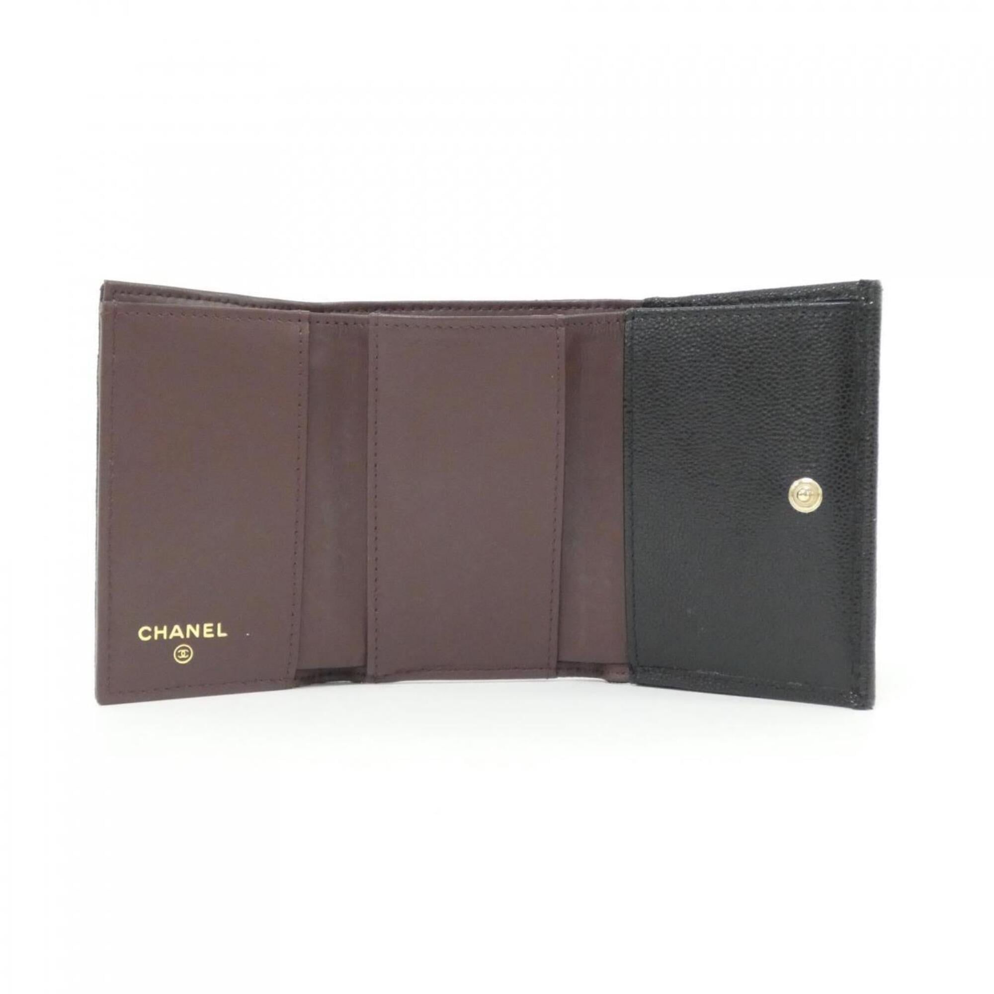 Grained Calfskin Wallet (Tri-Fold) (Pre-Owned) - Chanel - Modalova