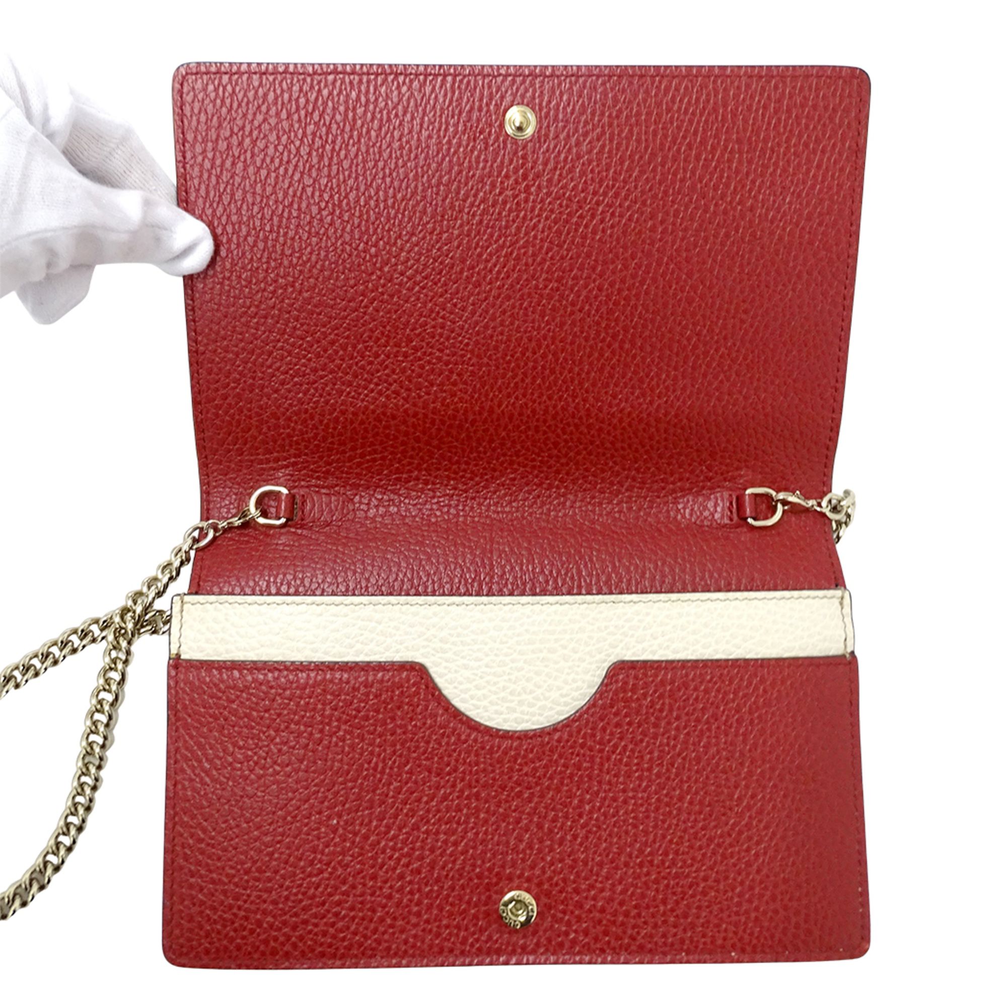 Leather Chain/Shoulder Wallet (Pre-Owned) - Gucci - Modalova
