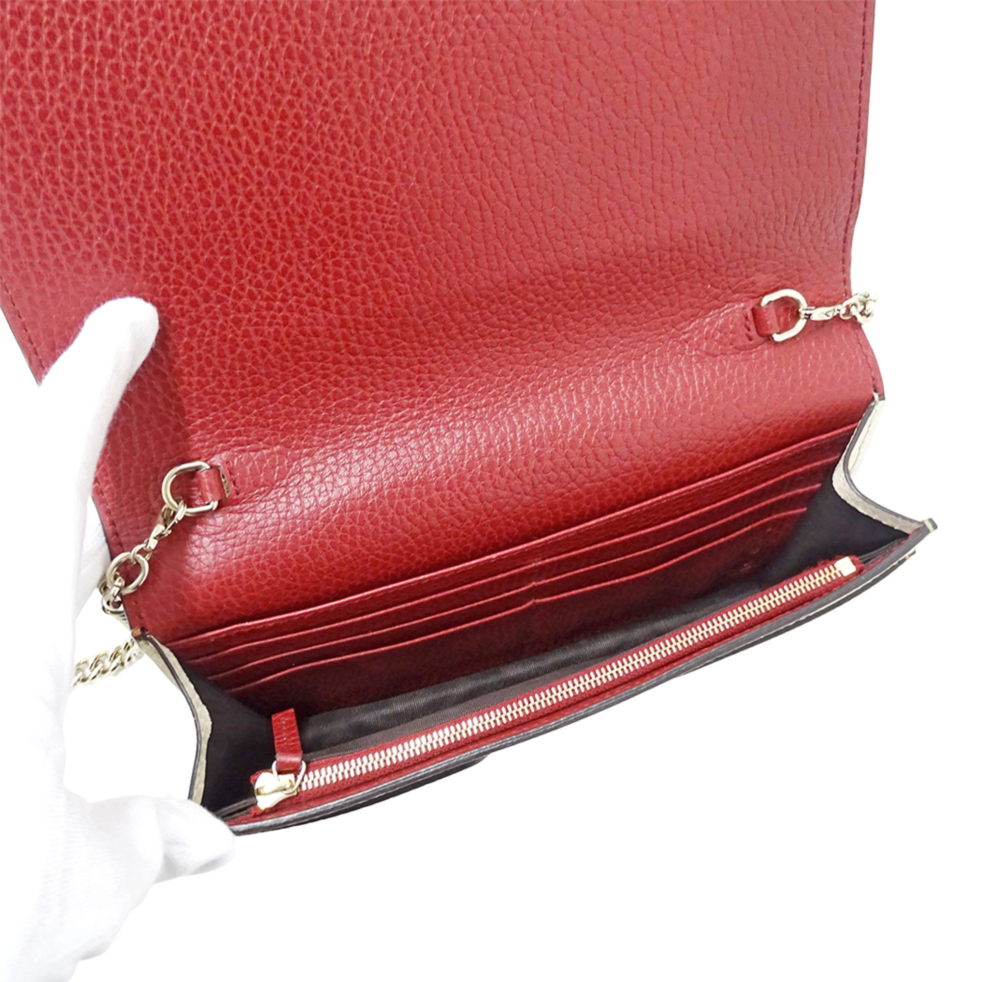 Leather Chain/Shoulder Wallet (Pre-Owned) - Gucci - Modalova