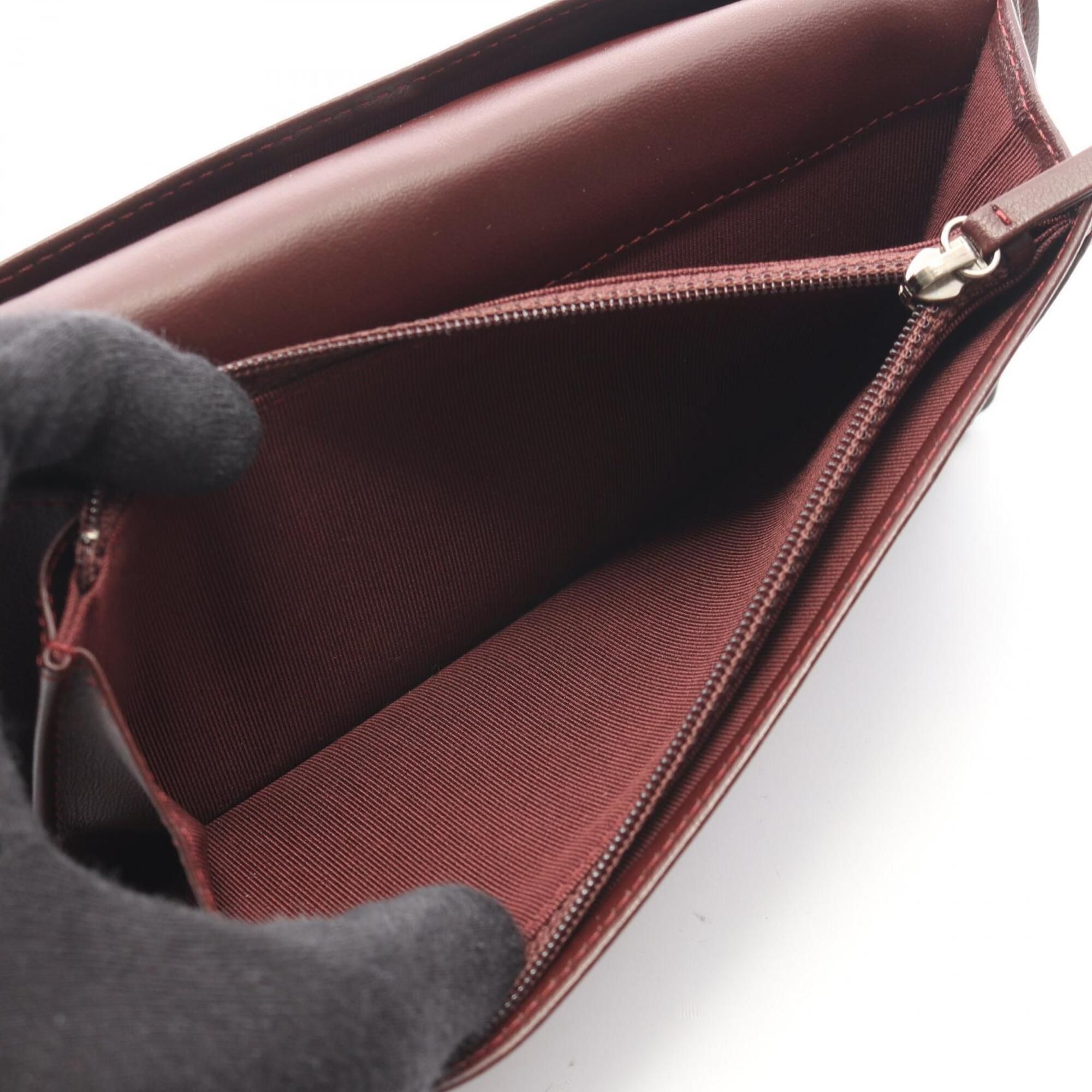 Leather Long Wallet (Bi-Fold) (Pre-Owned) - Chanel - Modalova