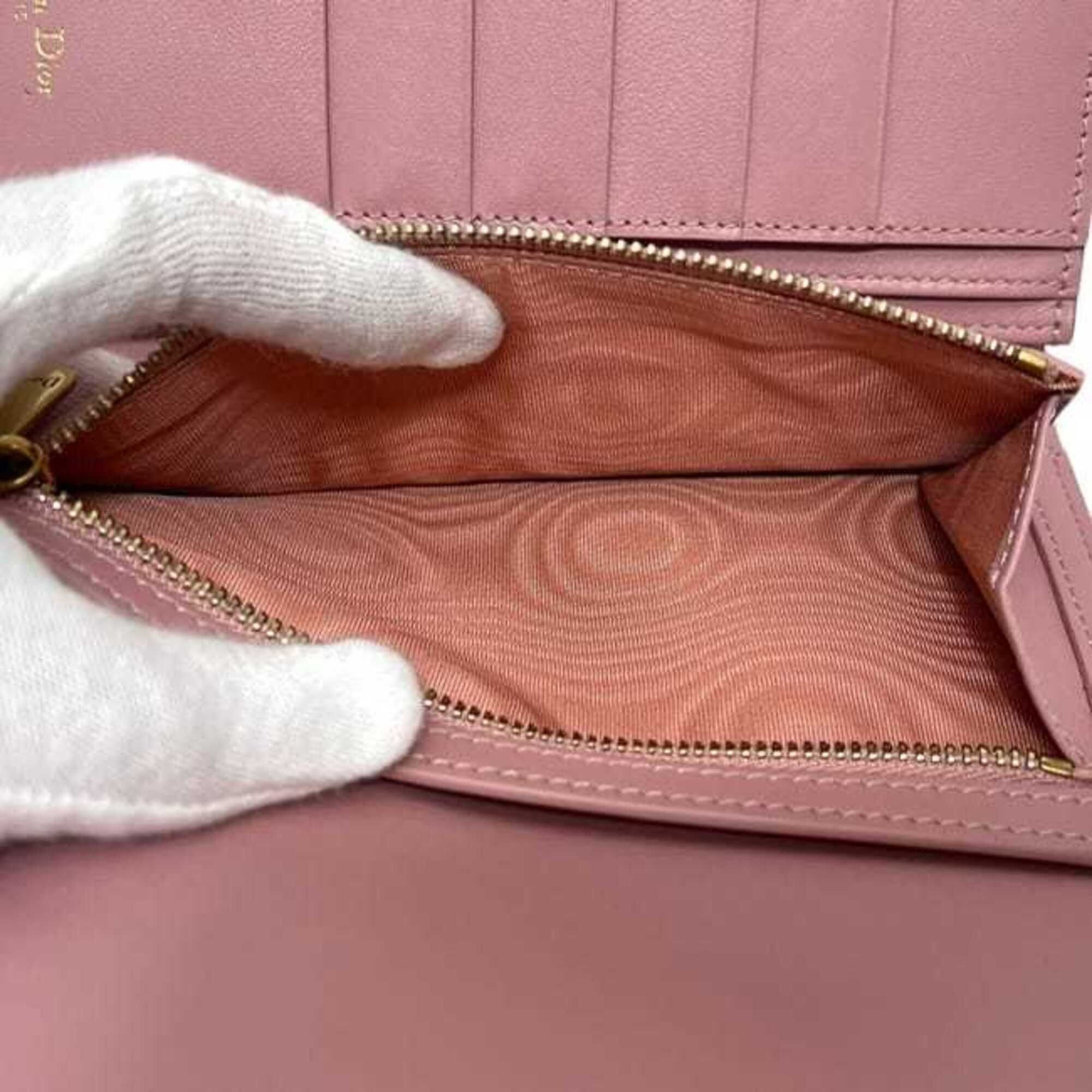 Leather Long Wallet (Tri-Fold) (Pre-Owned) - Christian Dior - Modalova