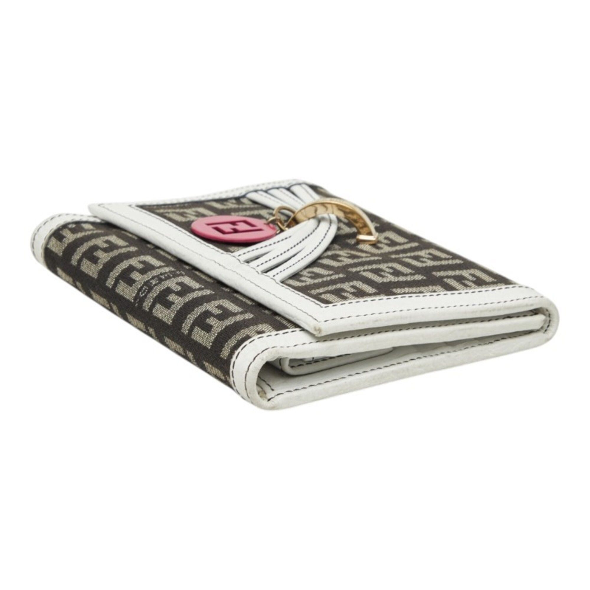 Canvas Leather Wallet (Tri-Fold) (Pre-Owned) - Fendi - Modalova