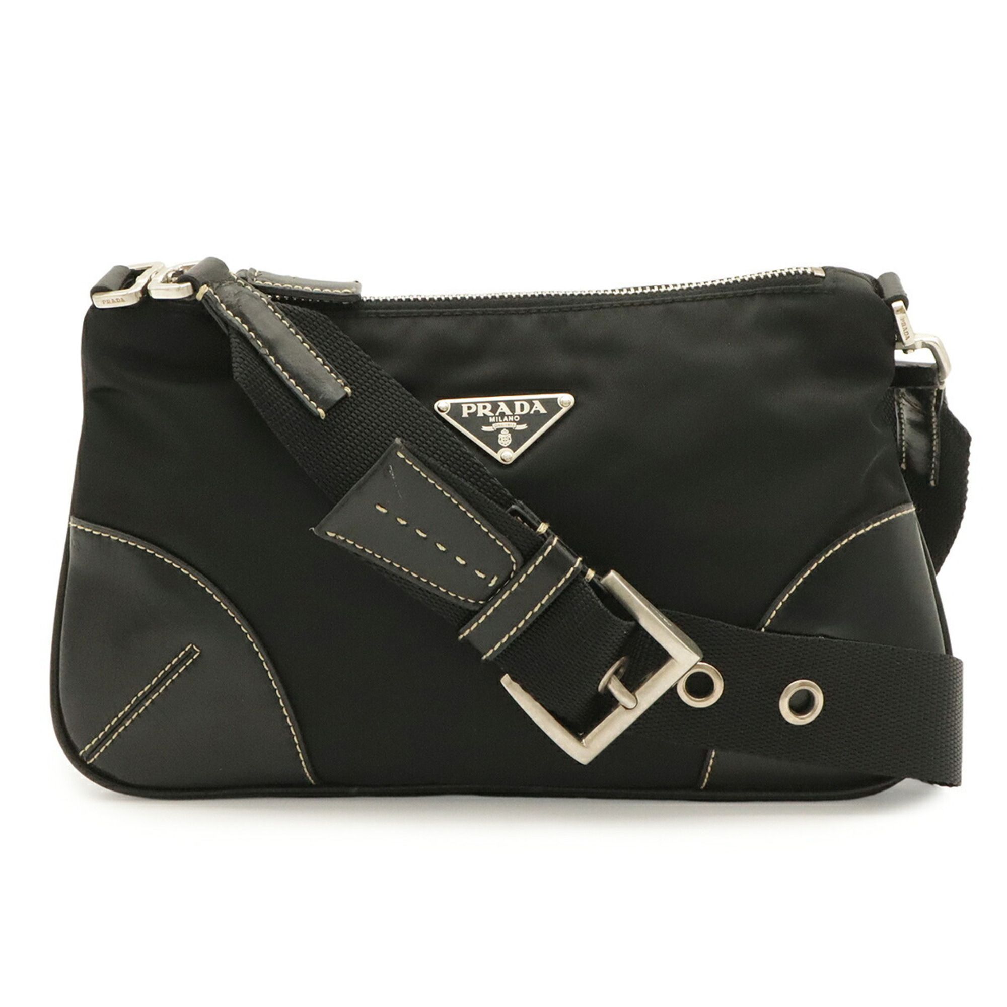 Nylon Leather Shoulder Bag (Pre-Owned) - Prada - Modalova