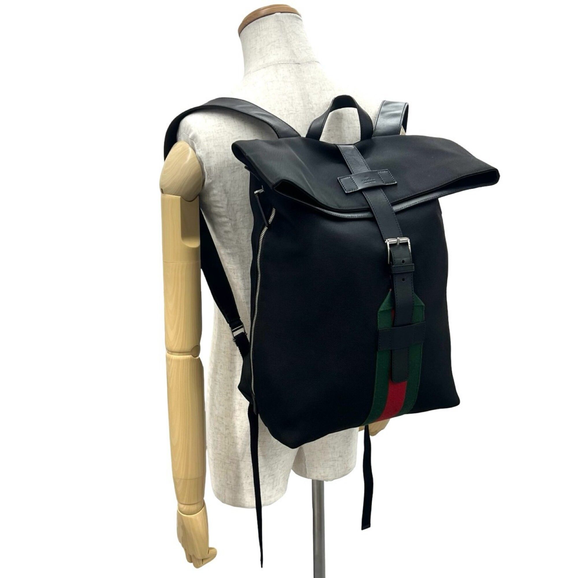 Canvas Leather Backpack (Pre-Owned) - Gucci - Modalova