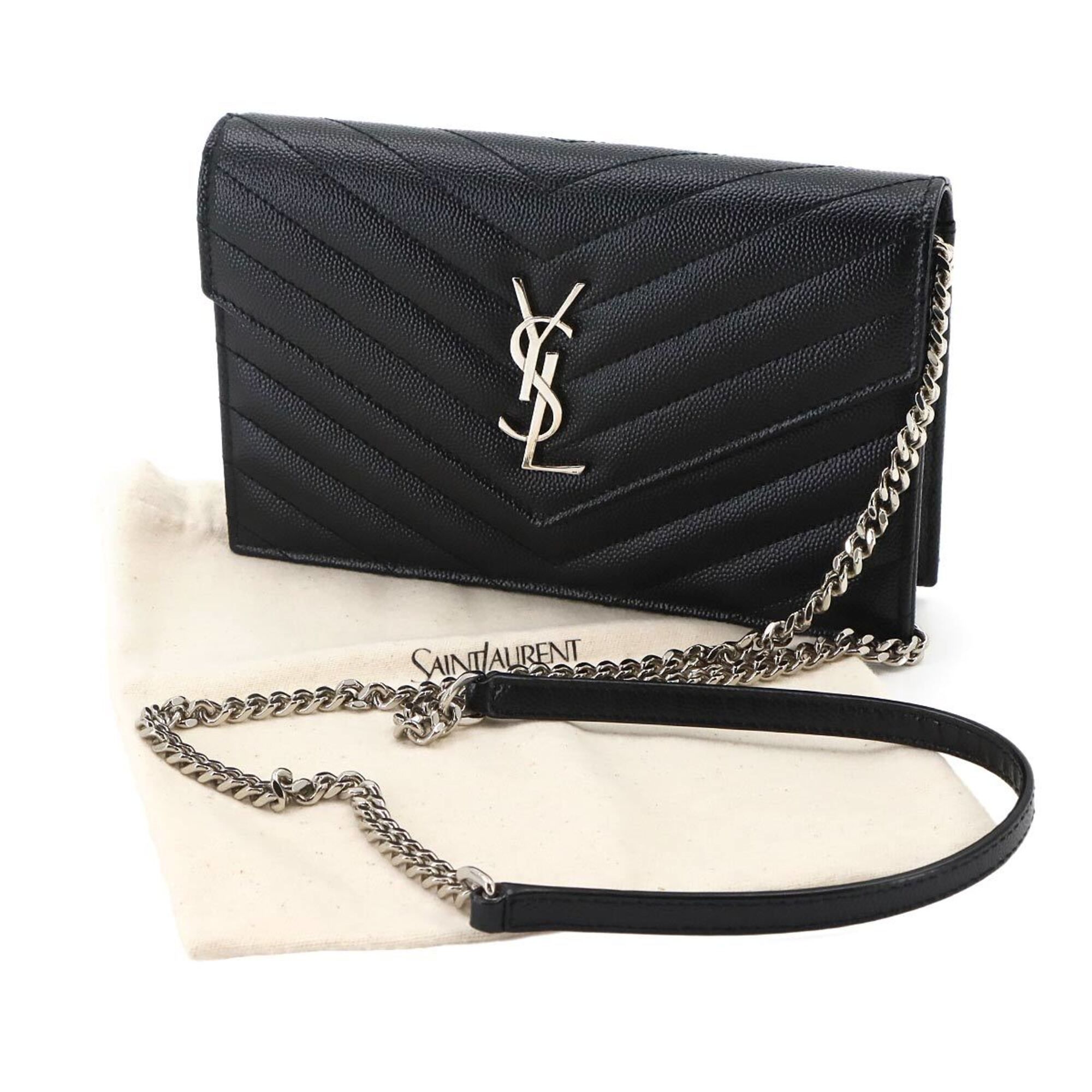 Leather Chain/Shoulder Wallet (Pre-Owned) - Saint Laurent - Modalova