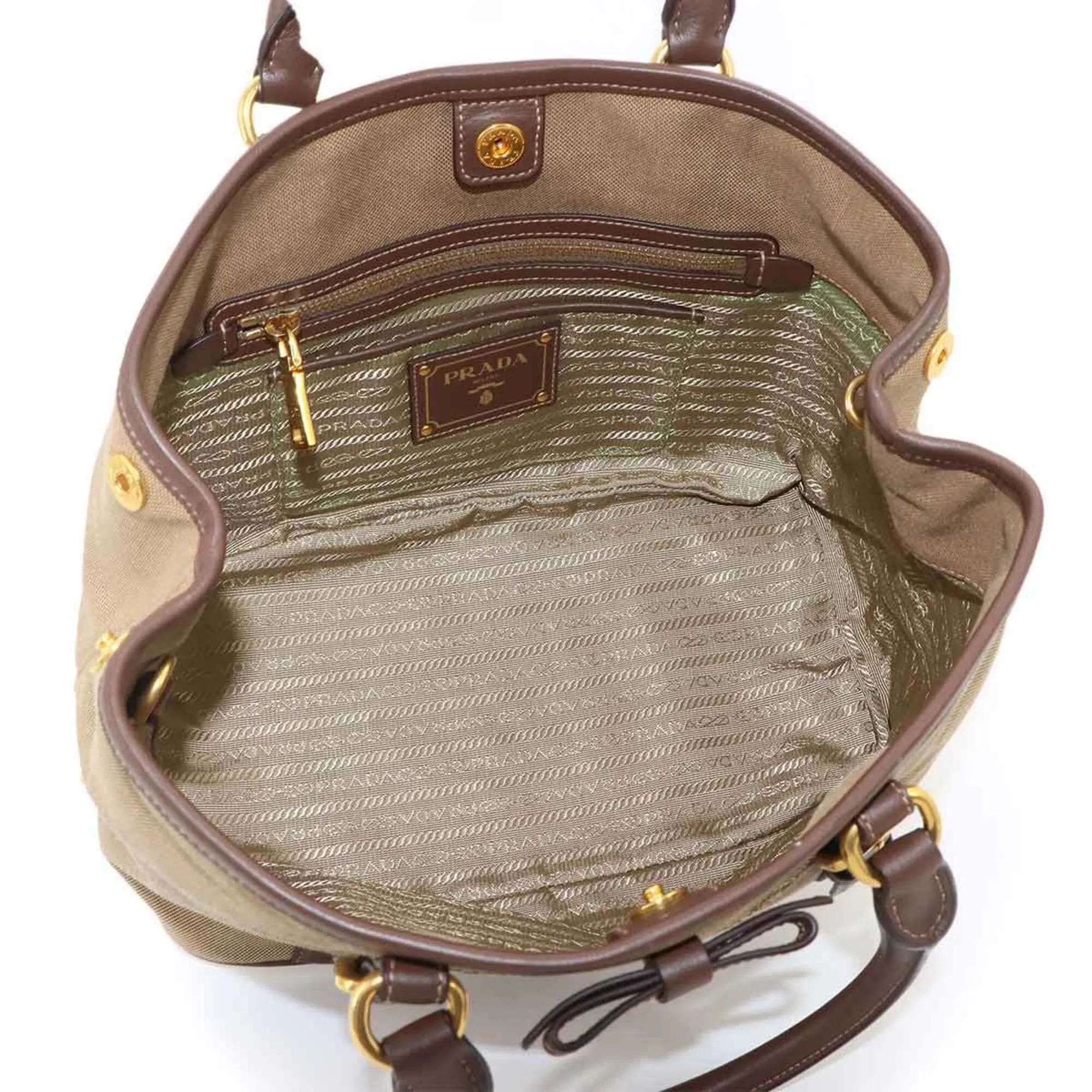 Canvas Leather Handbag (Pre-Owned) - Prada - Modalova