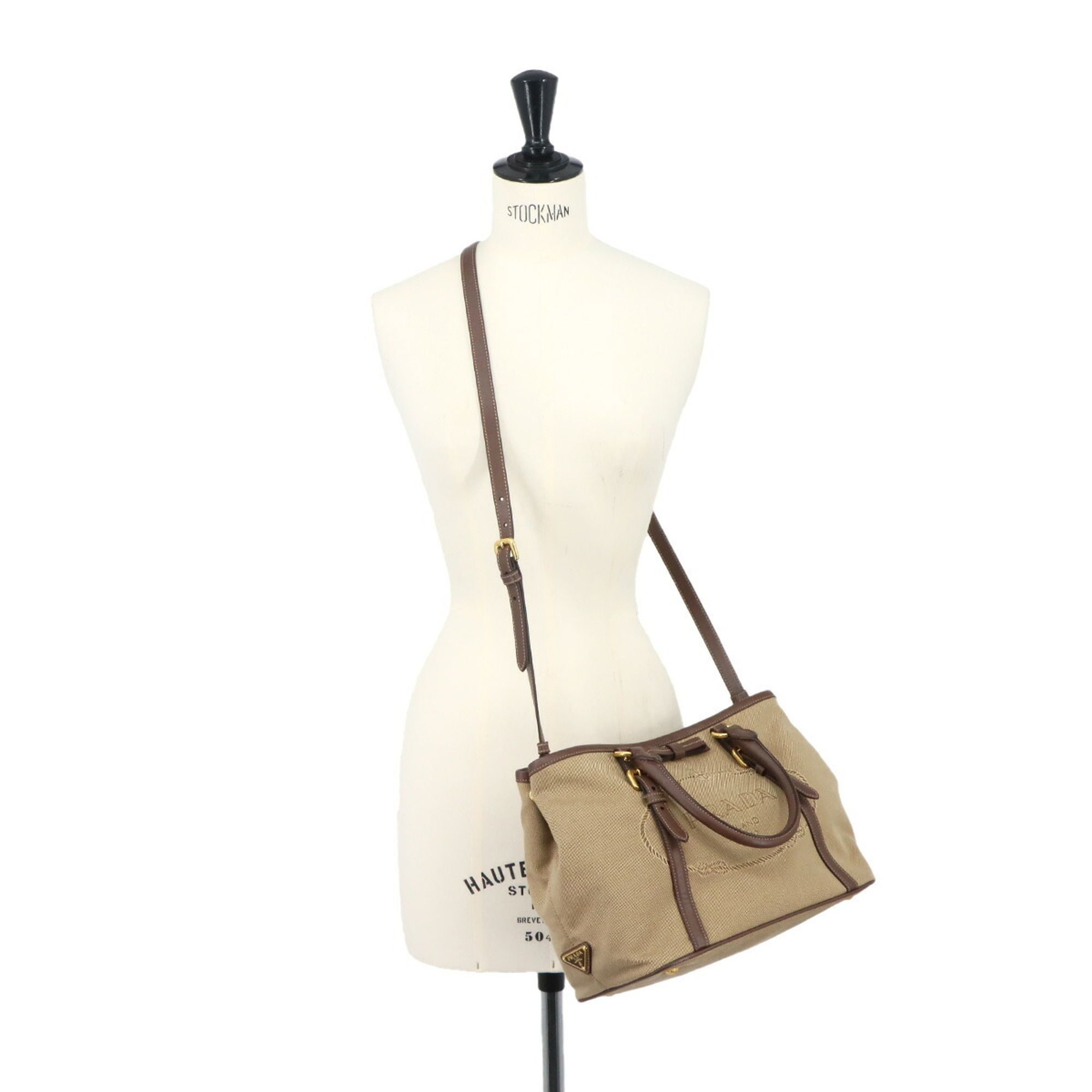 Canvas Leather Handbag (Pre-Owned) - Prada - Modalova