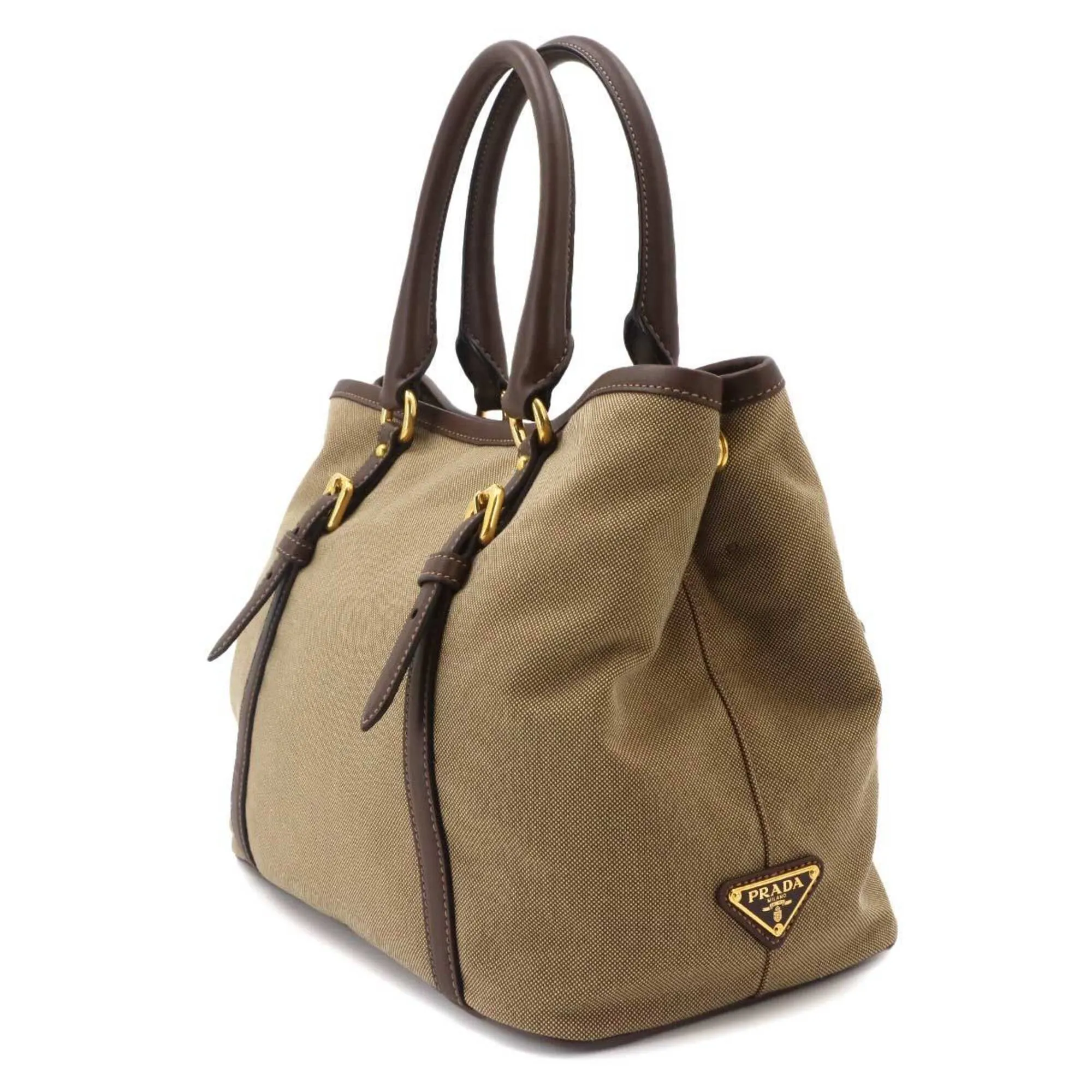Canvas Leather Handbag (Pre-Owned) - Prada - Modalova