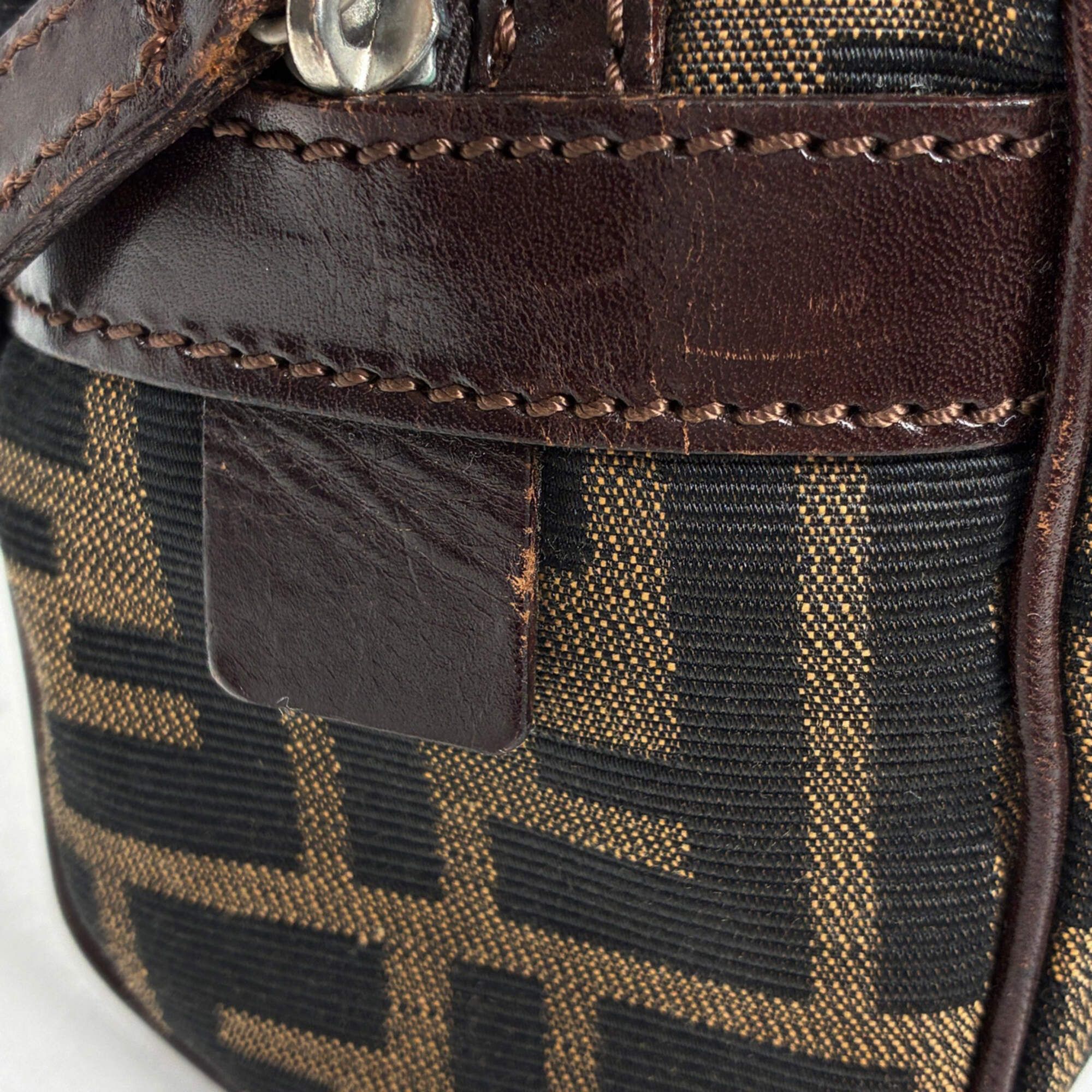 Zucca Canvas Leather Handbag (Pre-Owned) - Fendi - Modalova