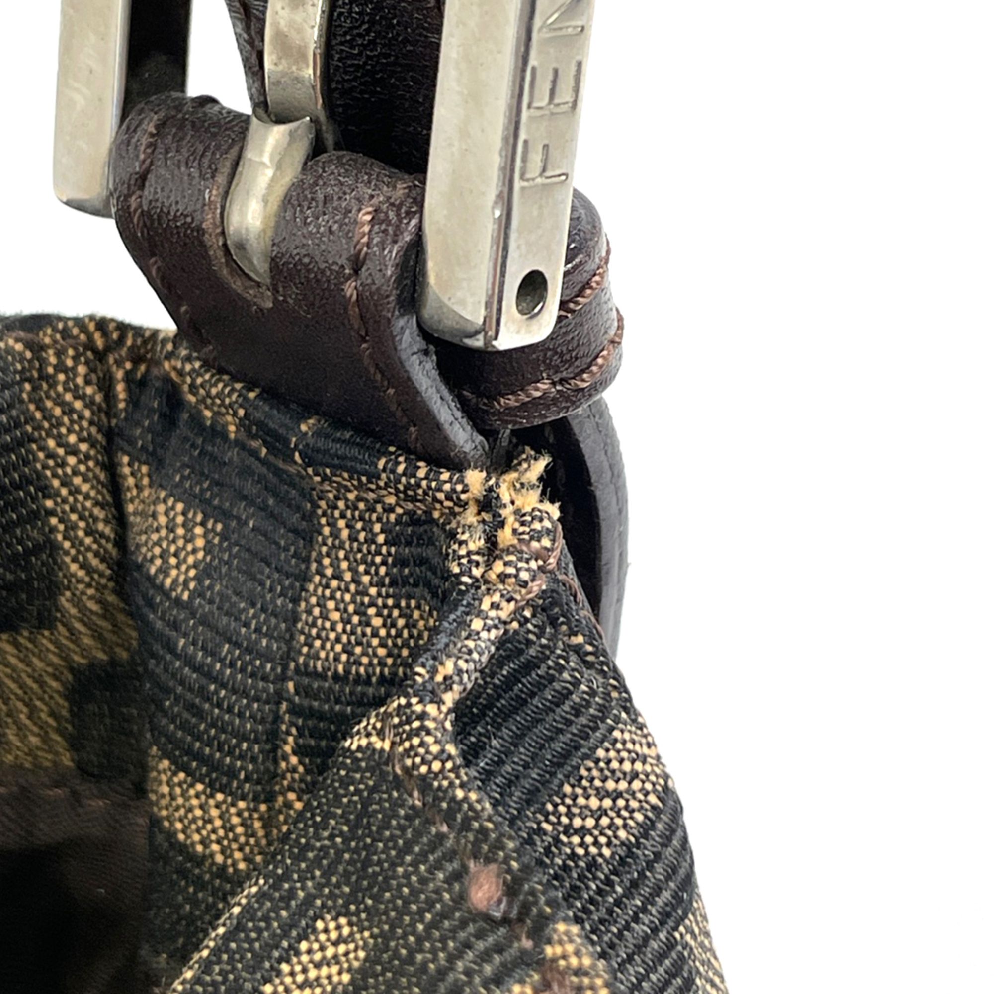 Zucca Canvas Leather Shoulder Bag (Pre-Owned) - Fendi - Modalova