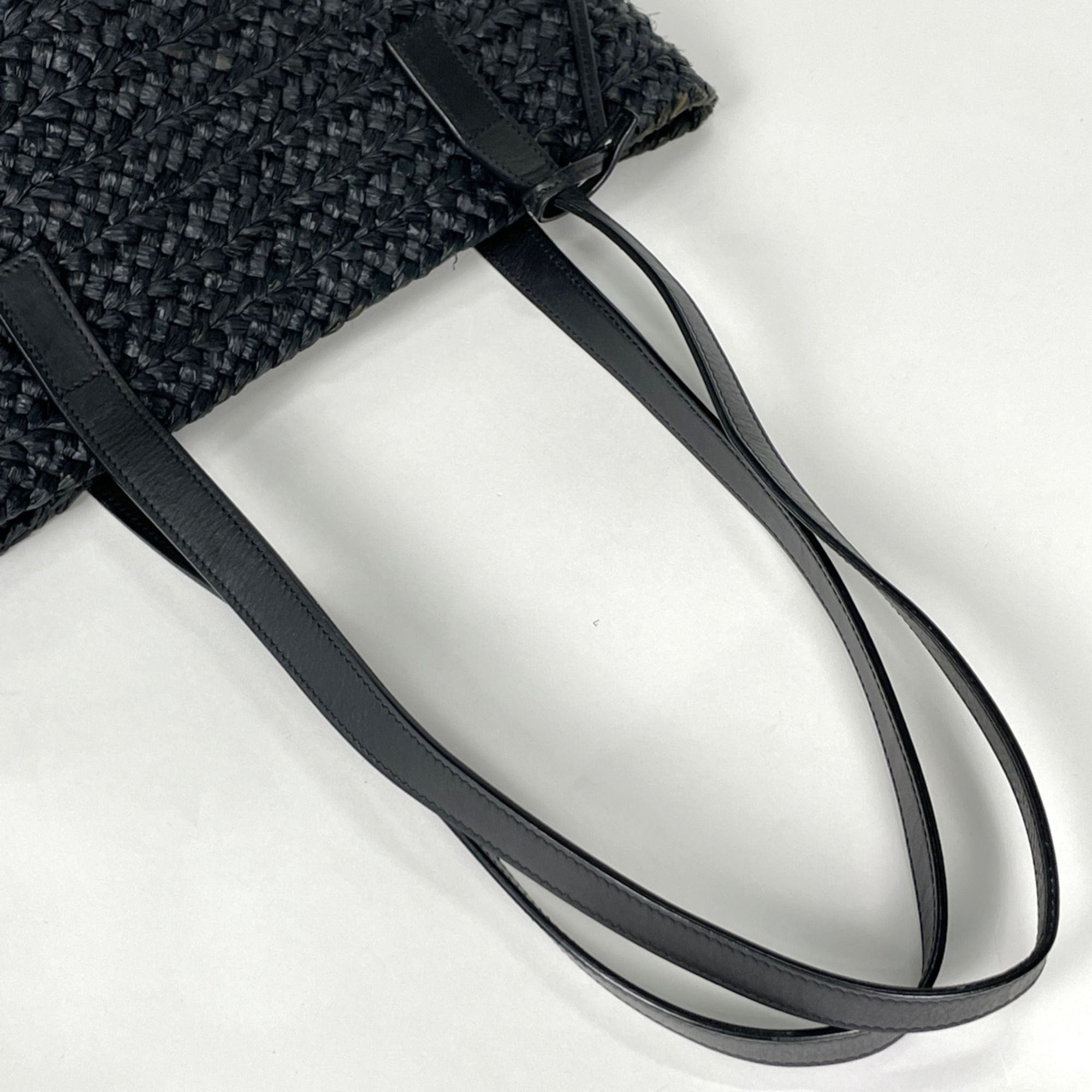 Raffia Leather Tote Bag (Pre-Owned) - Saint Laurent - Modalova