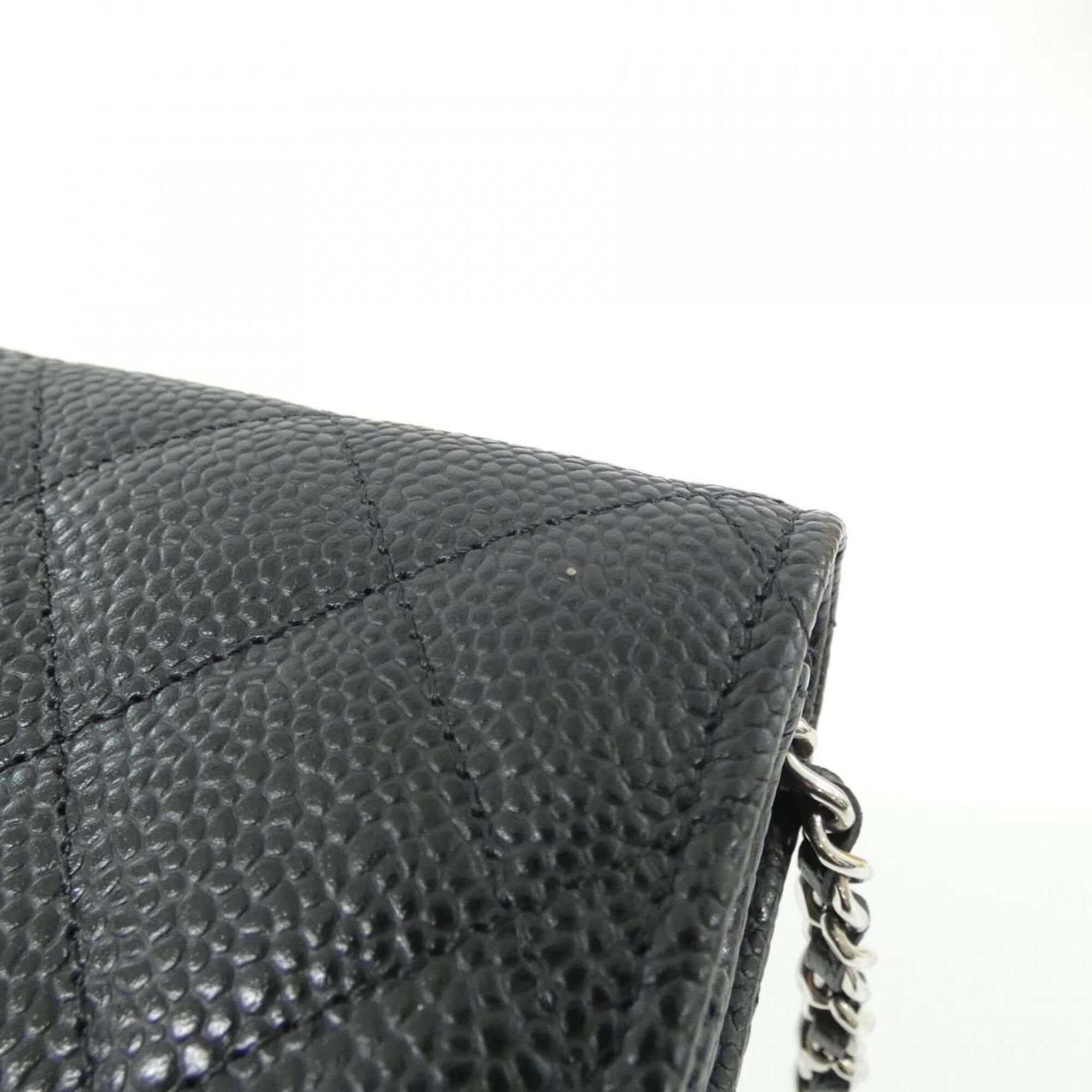 Grained Calfskin Chain/Shoulder Wallet (Pre-Owned) - Chanel - Modalova