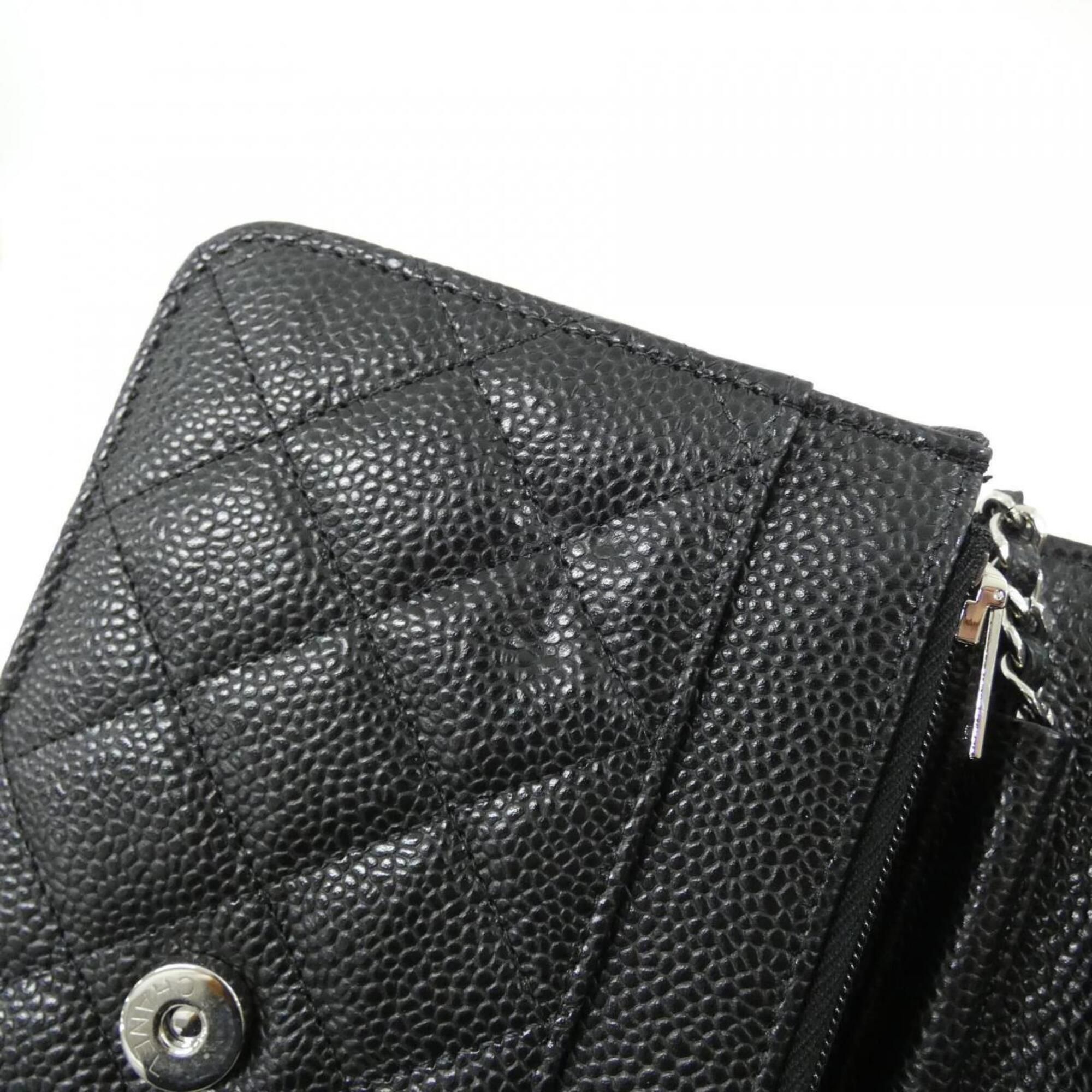 Grained Calfskin Chain/Shoulder Wallet (Pre-Owned) - Chanel - Modalova