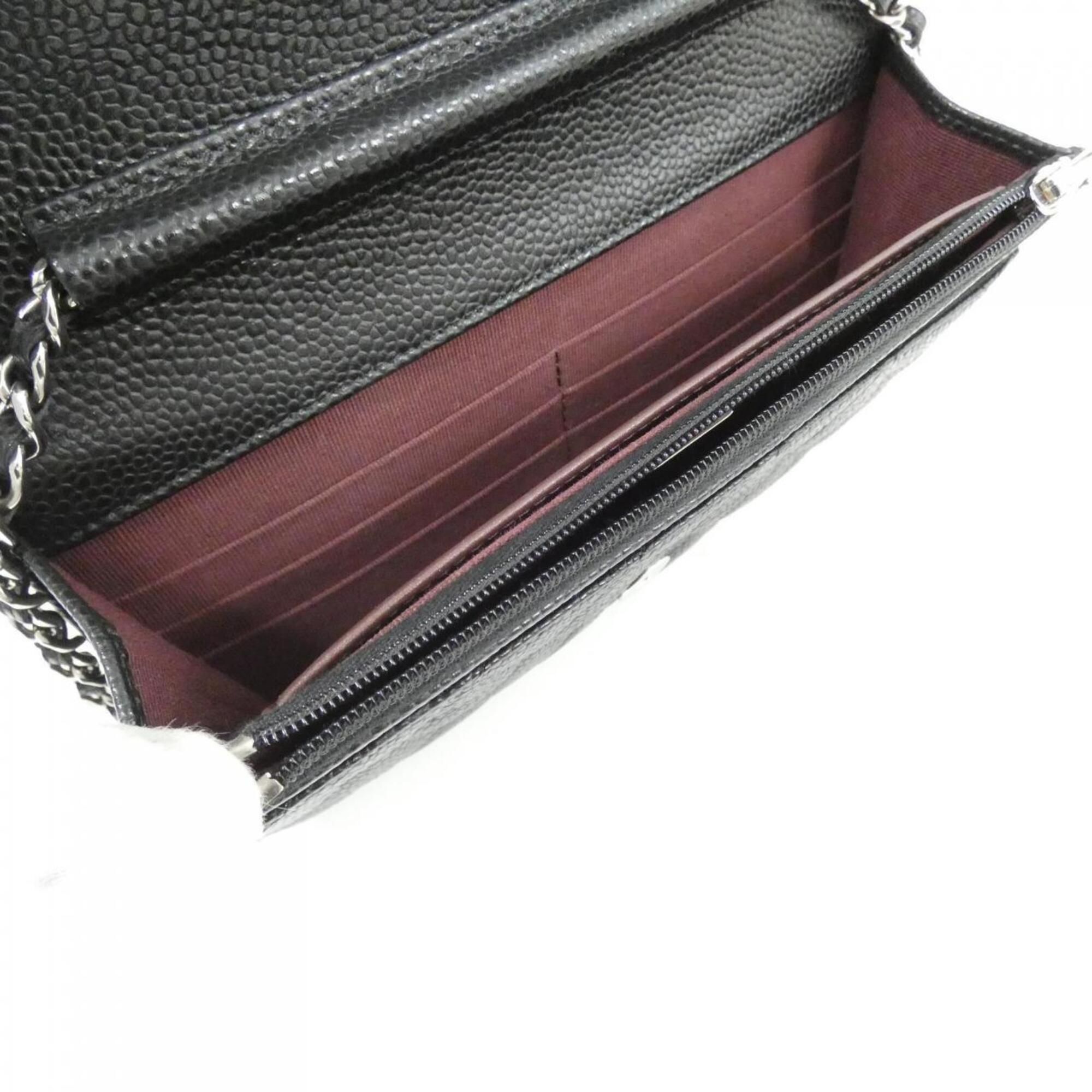 Grained Calfskin Chain/Shoulder Wallet (Pre-Owned) - Chanel - Modalova