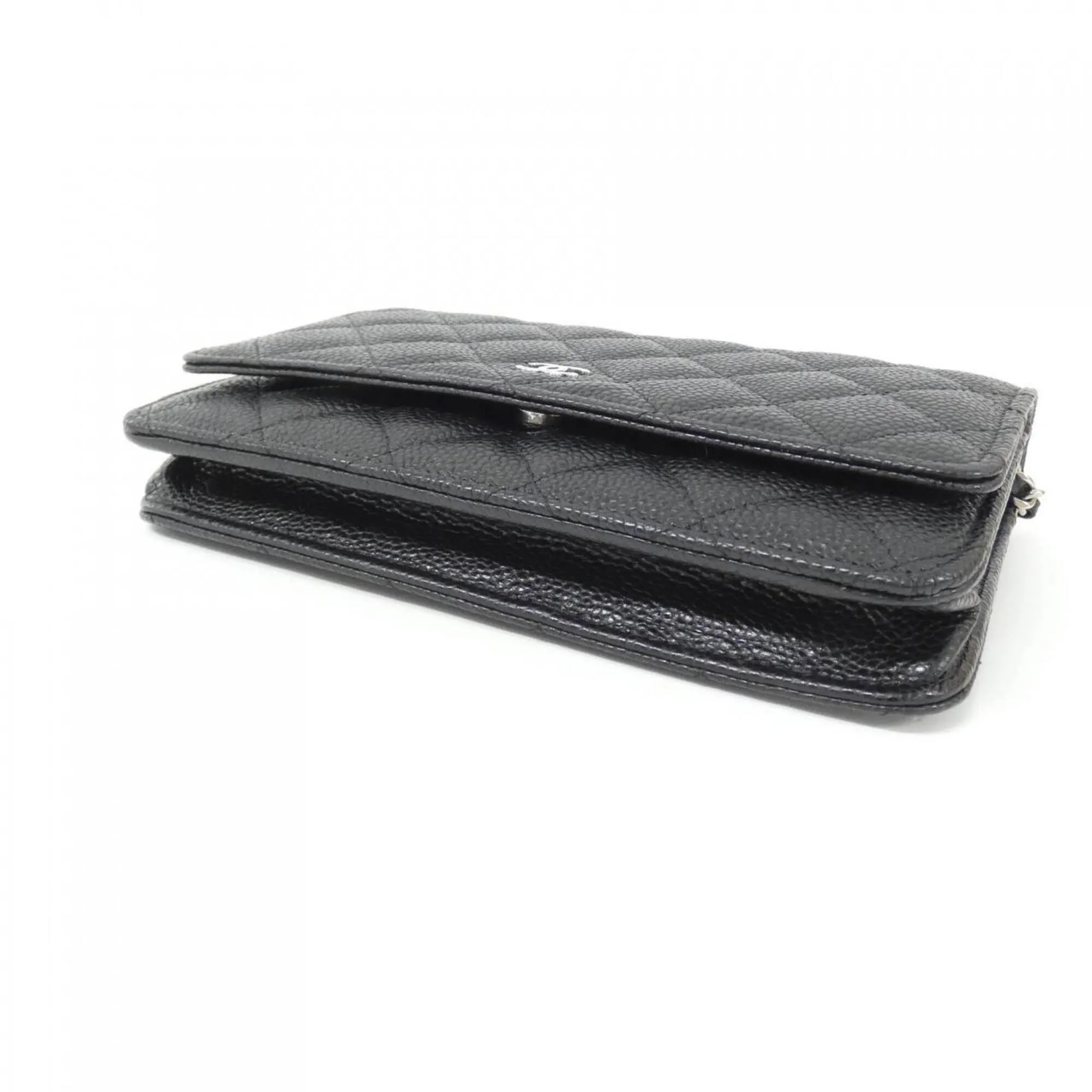 Grained Calfskin Chain/Shoulder Wallet (Pre-Owned) - Chanel - Modalova
