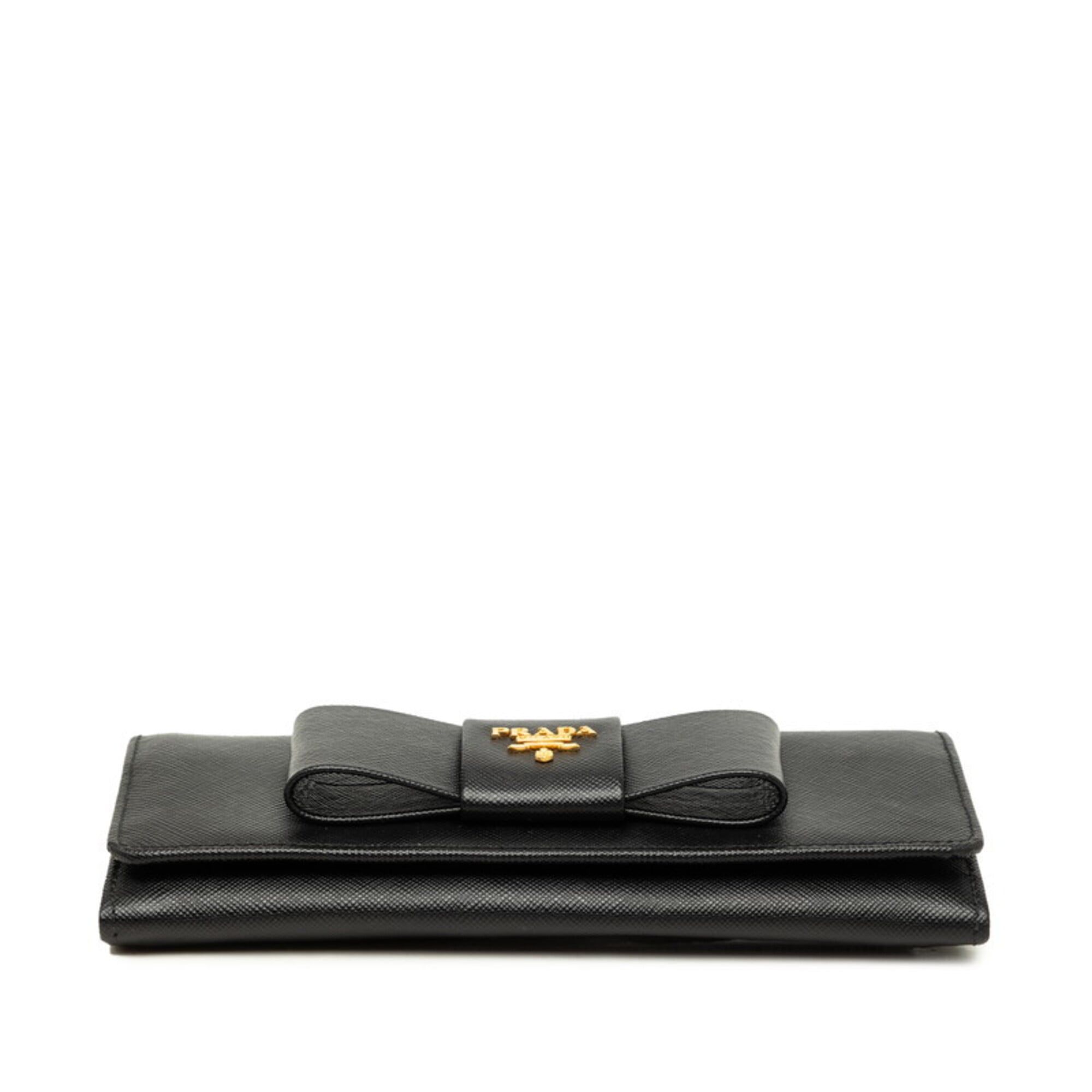 Leather Long Wallet (Bi-Fold) (Pre-Owned) - Prada - Modalova