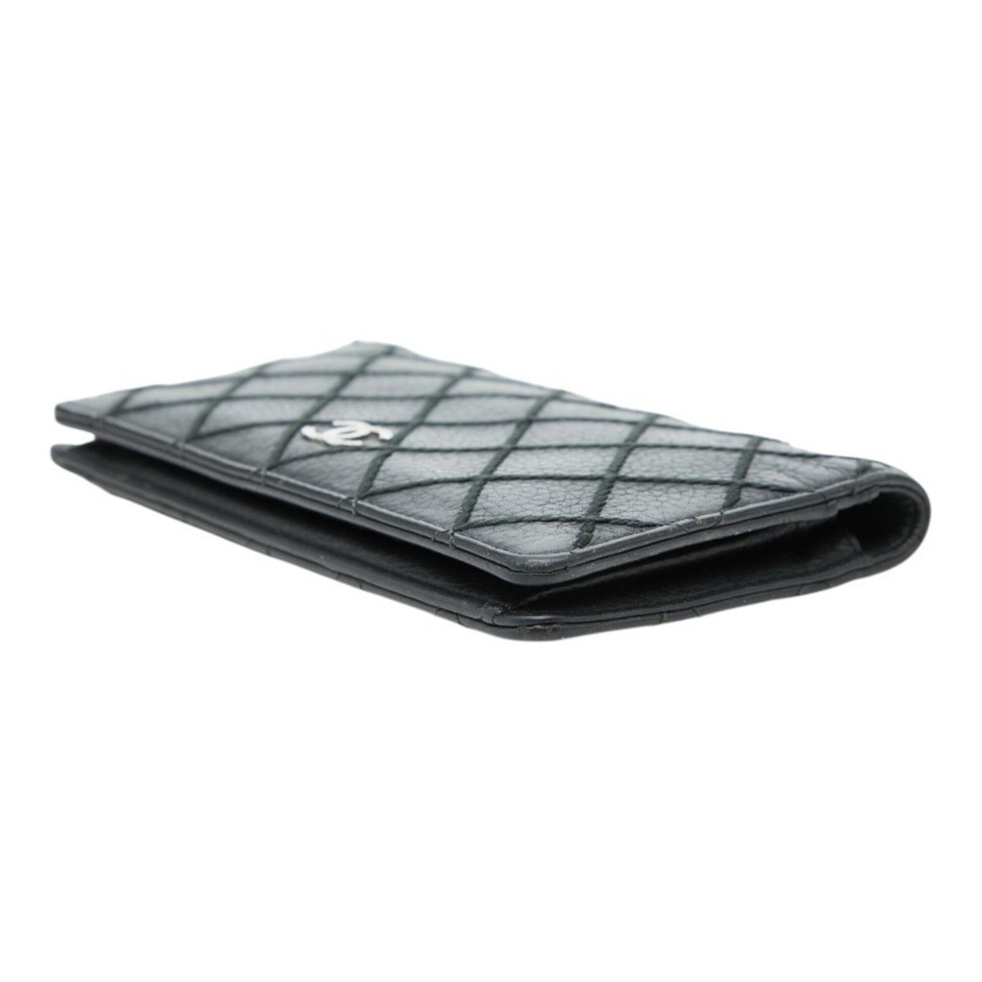 Leather Long Wallet (Bi-Fold) (Pre-Owned) - Chanel - Modalova