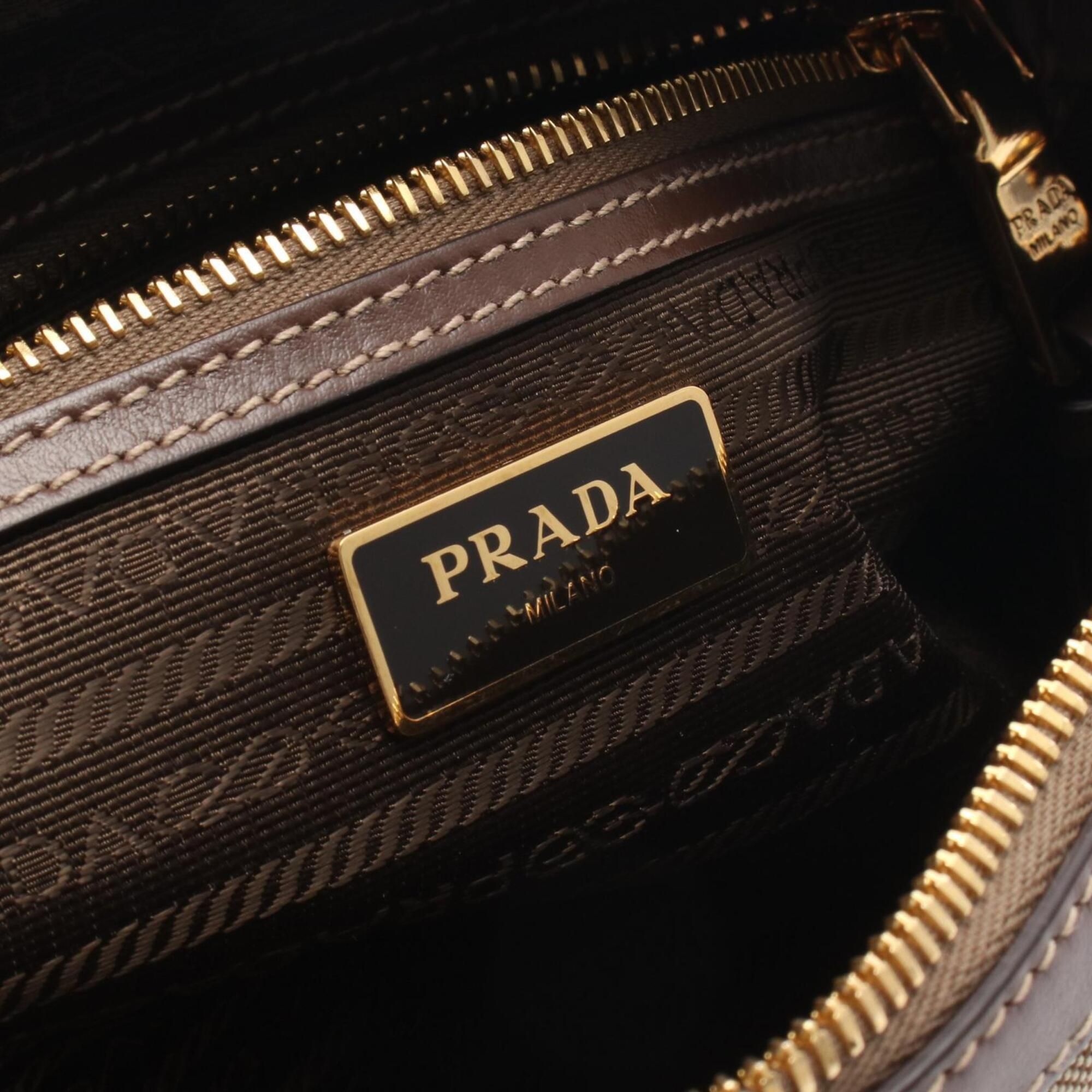 Canvas Leather Handbag Shoulder Bag (Pre-Owned) - Prada - Modalova