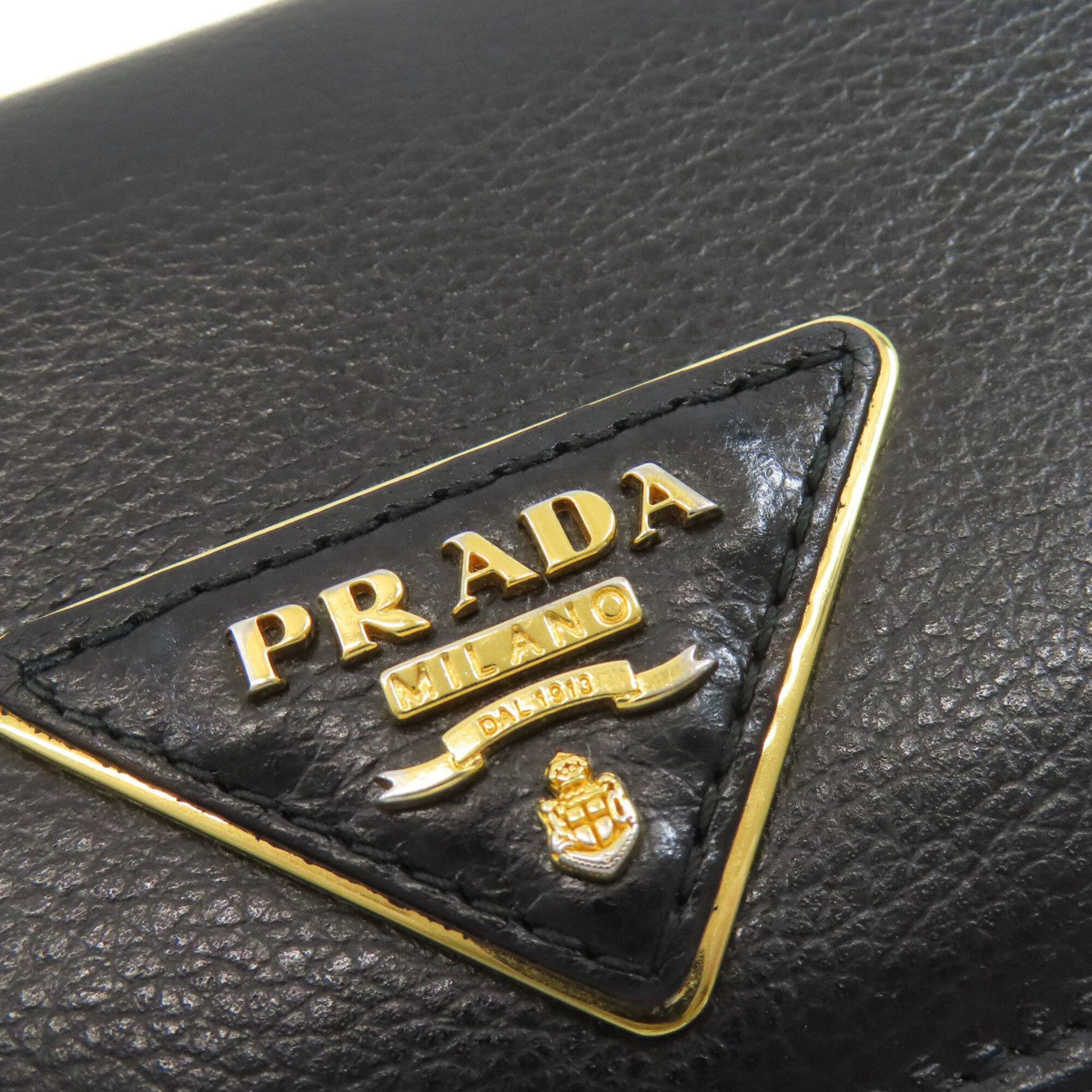 Leather Long Wallet (Bi-Fold) (Pre-Owned) - Prada - Modalova
