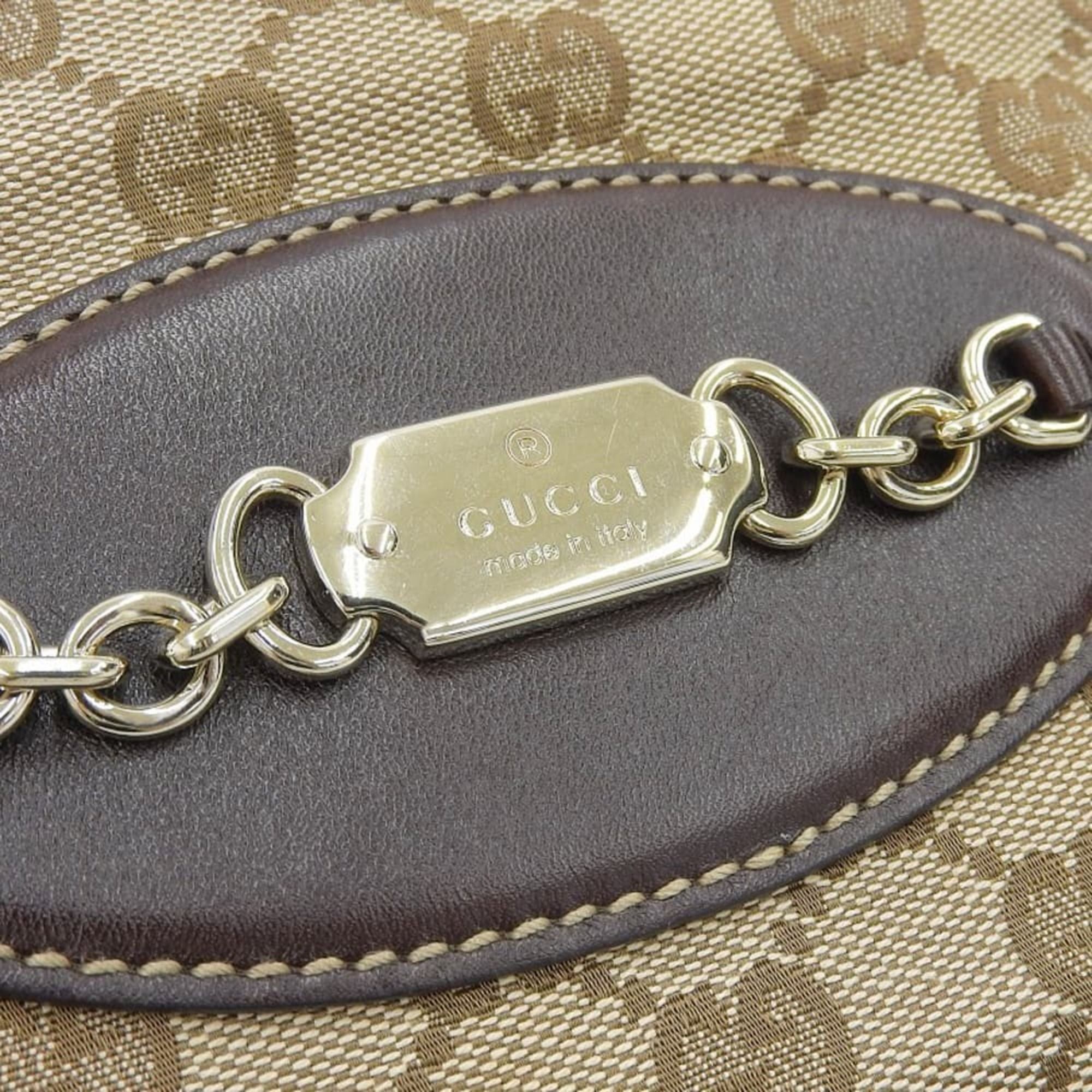 Canvas Leather Shoulder Bag (Pre-Owned) - Gucci - Modalova