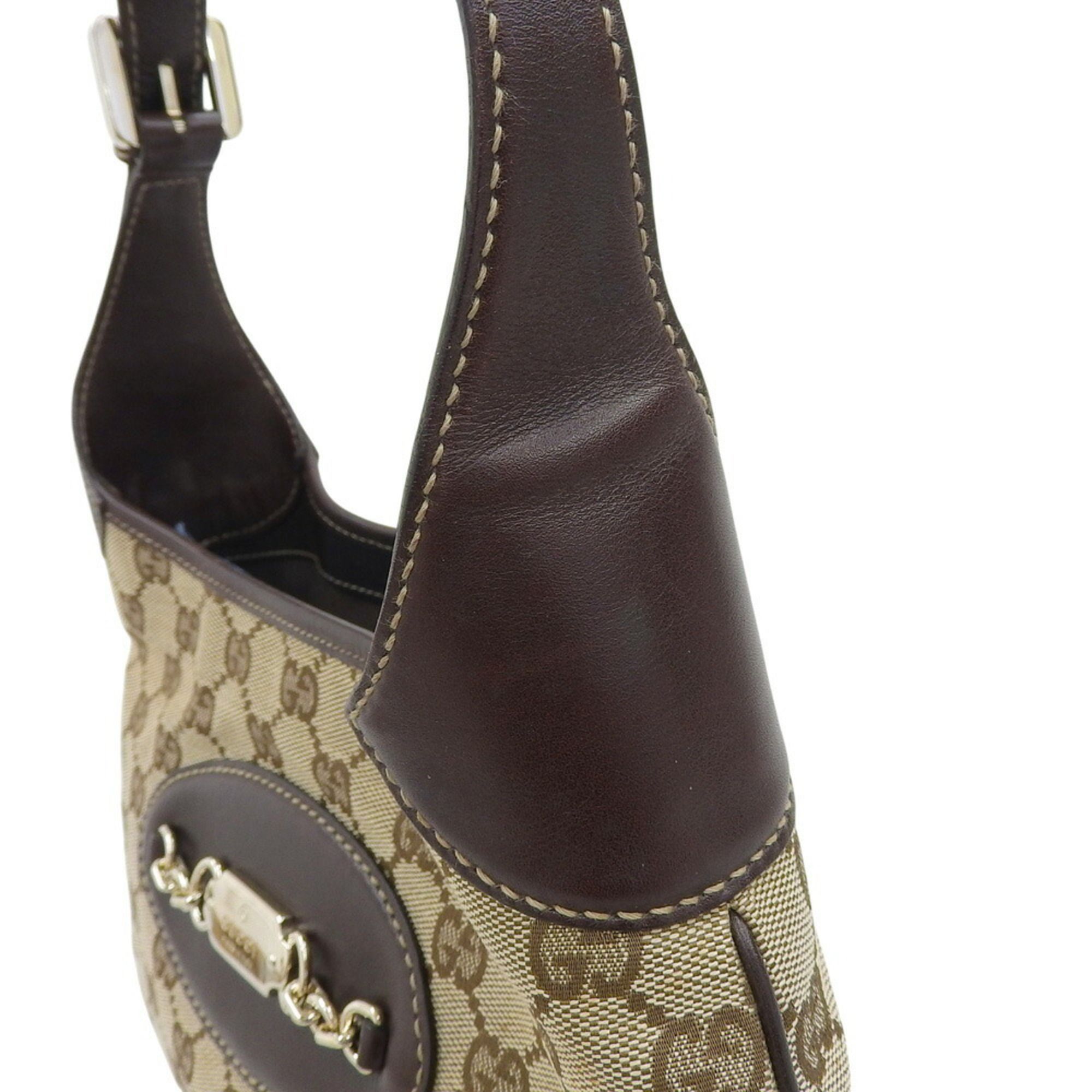 Canvas Leather Shoulder Bag (Pre-Owned) - Gucci - Modalova