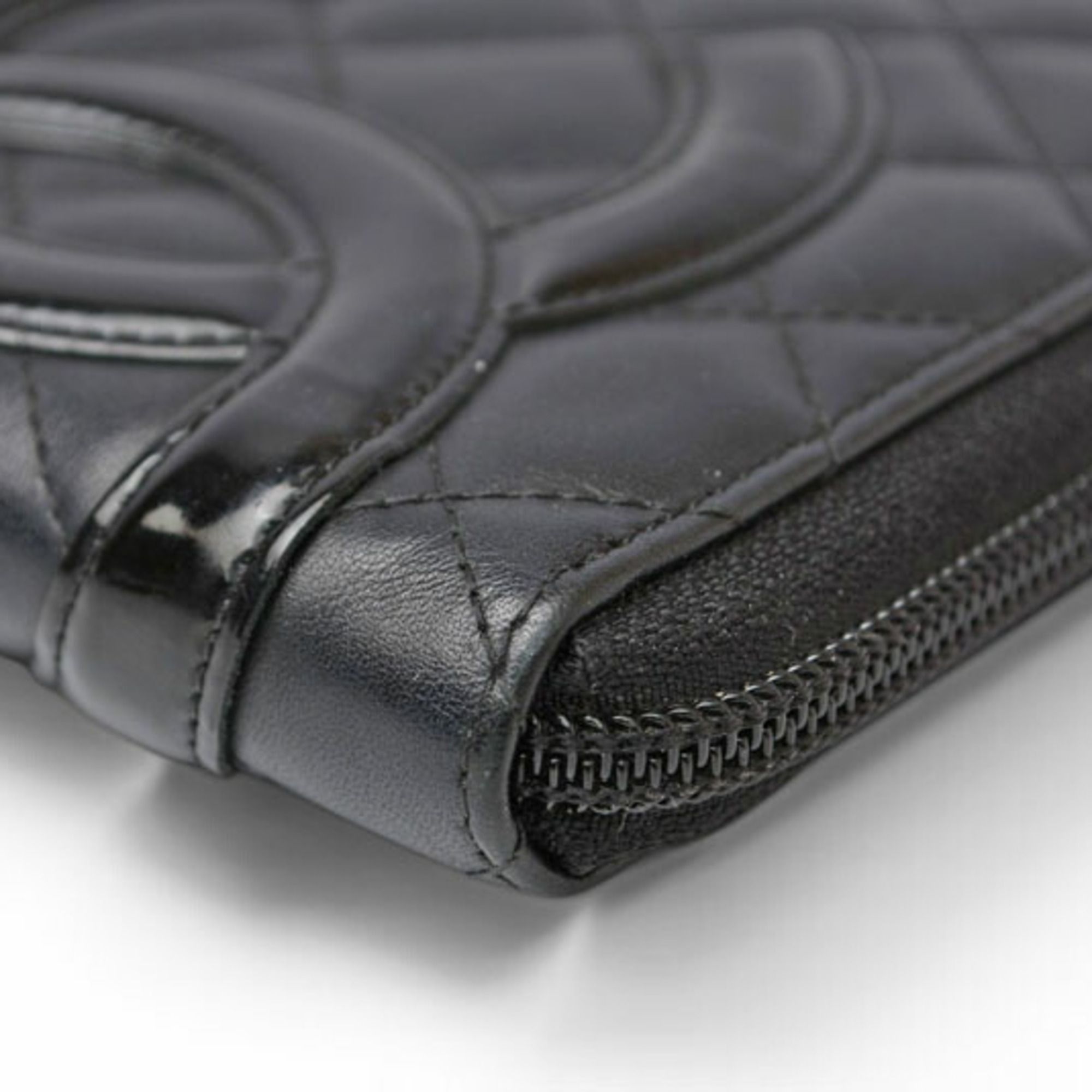 Leather Long Wallet (Bi-Fold) (Pre-Owned) - Chanel - Modalova