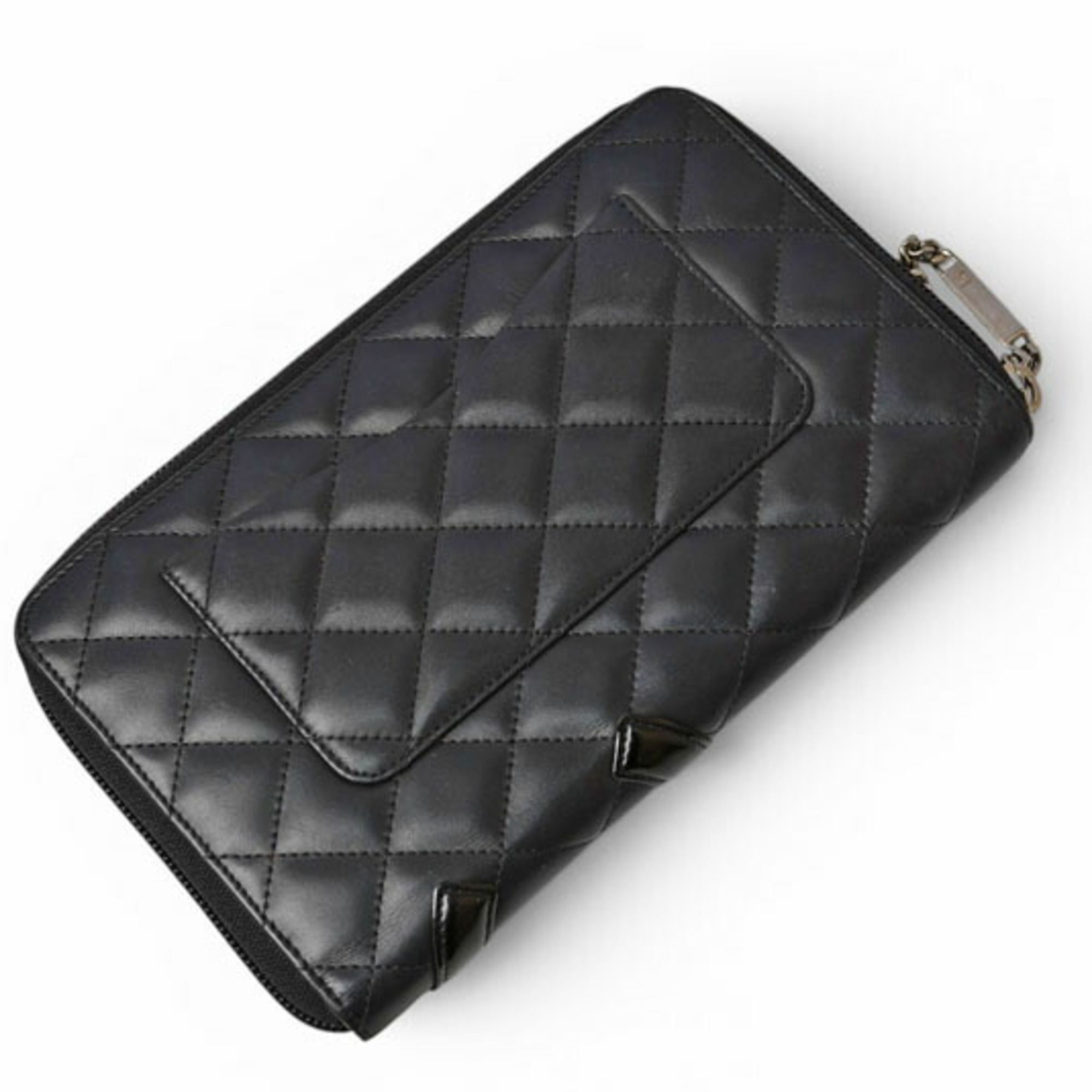 Leather Long Wallet (Bi-Fold) (Pre-Owned) - Chanel - Modalova