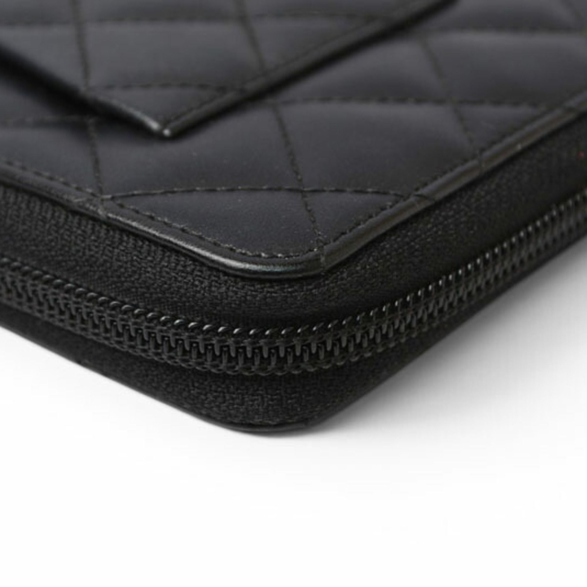 Leather Long Wallet (Bi-Fold) (Pre-Owned) - Chanel - Modalova