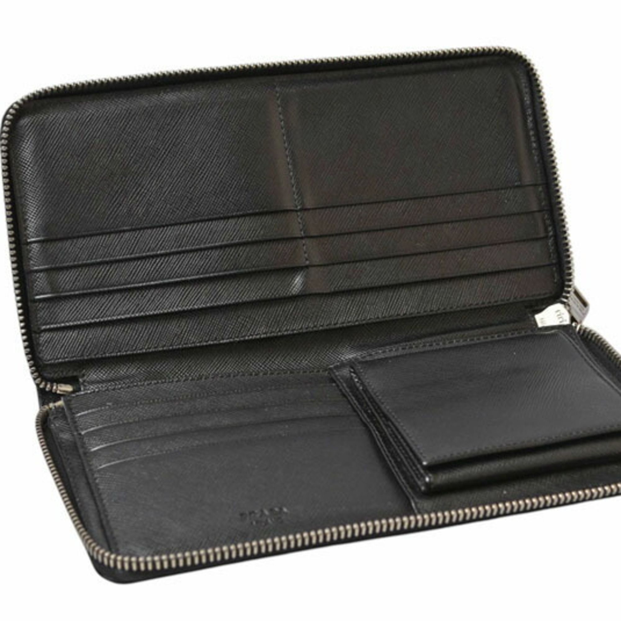 Leather Long Wallet (Bi-Fold) (Pre-Owned) - Prada - Modalova