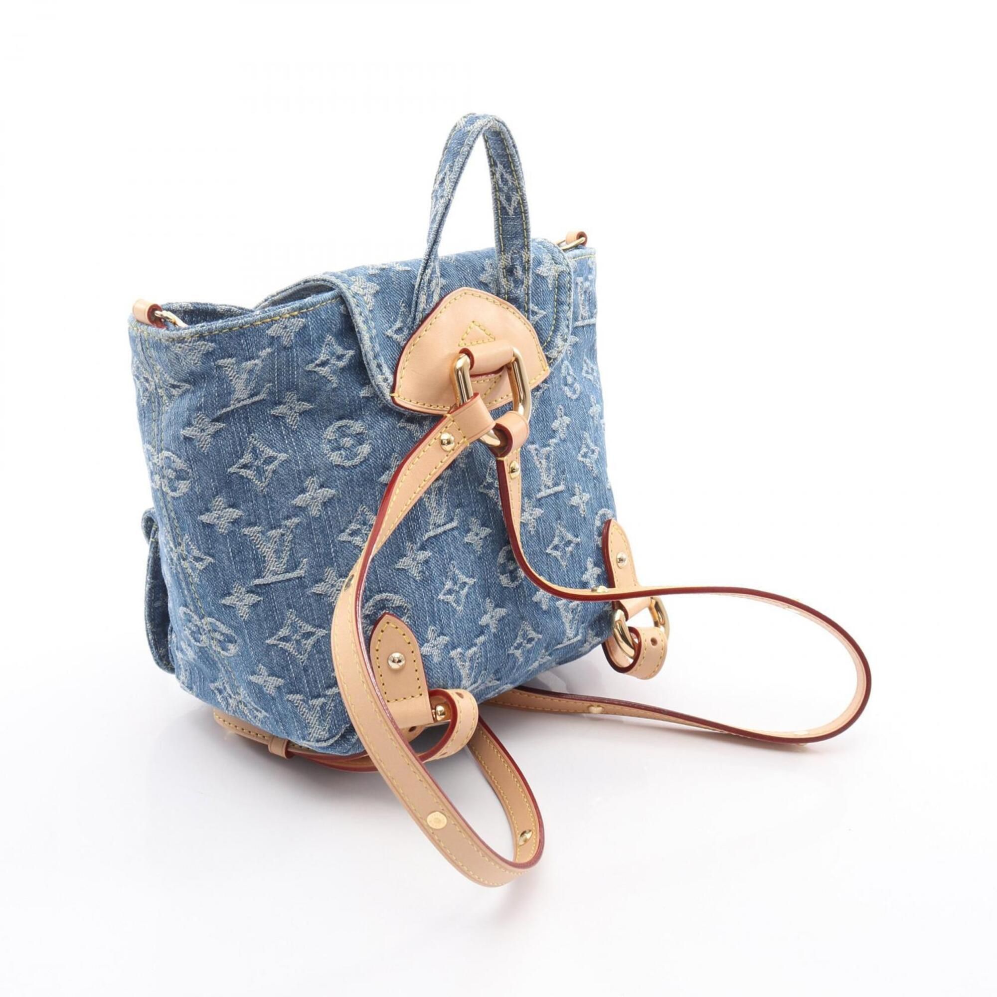 Denim Leather Backpack Handbag (Pre-Owned) - Louis Vuitton - Modalova