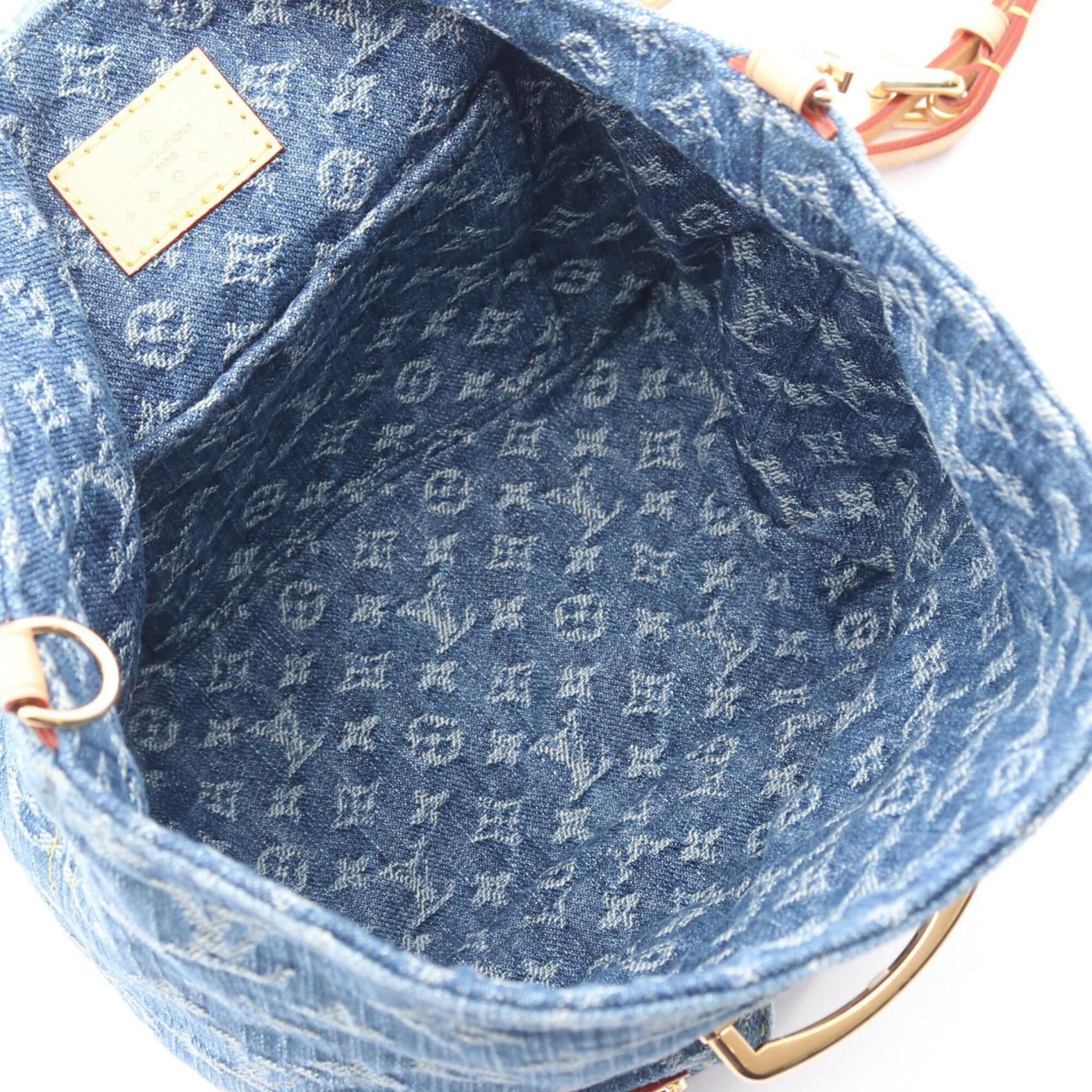 Denim Leather Backpack Handbag (Pre-Owned) - Louis Vuitton - Modalova