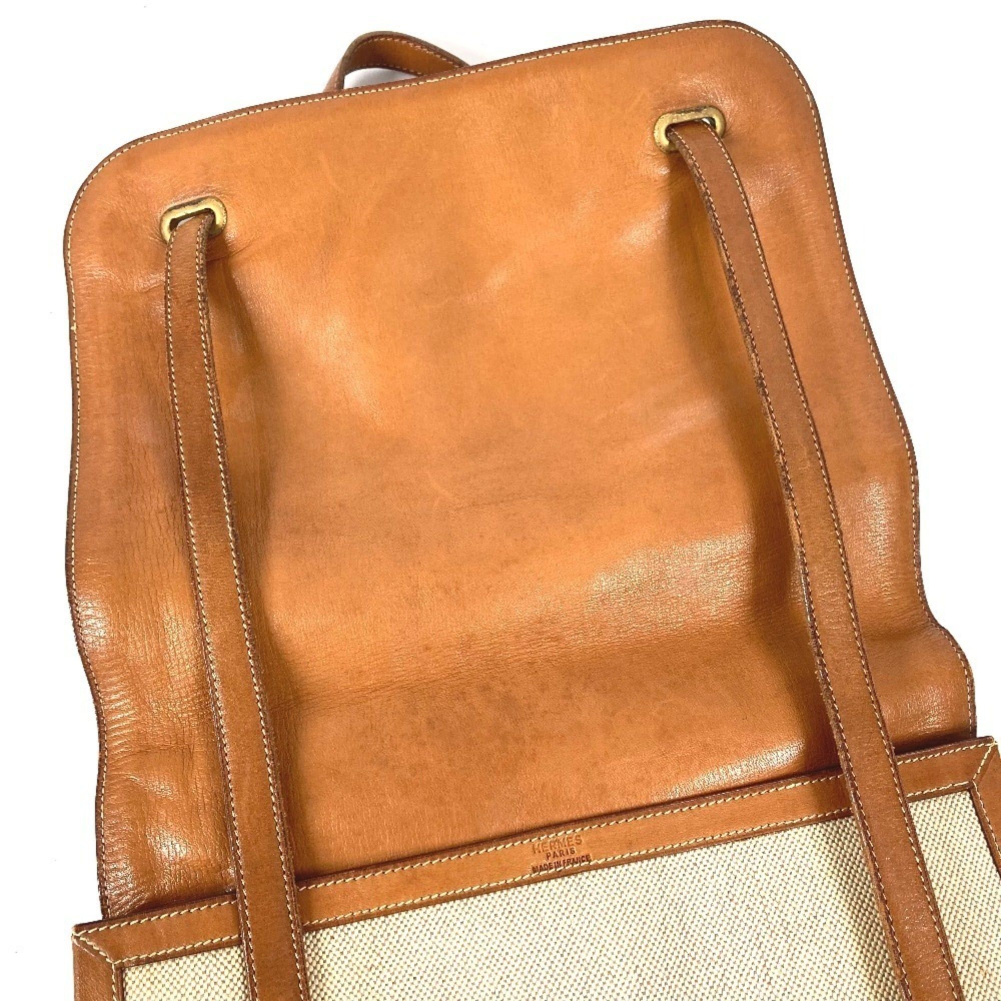 Leather Canvas Handbag Shoulder Bag (Pre-Owned) - Hermes - Modalova