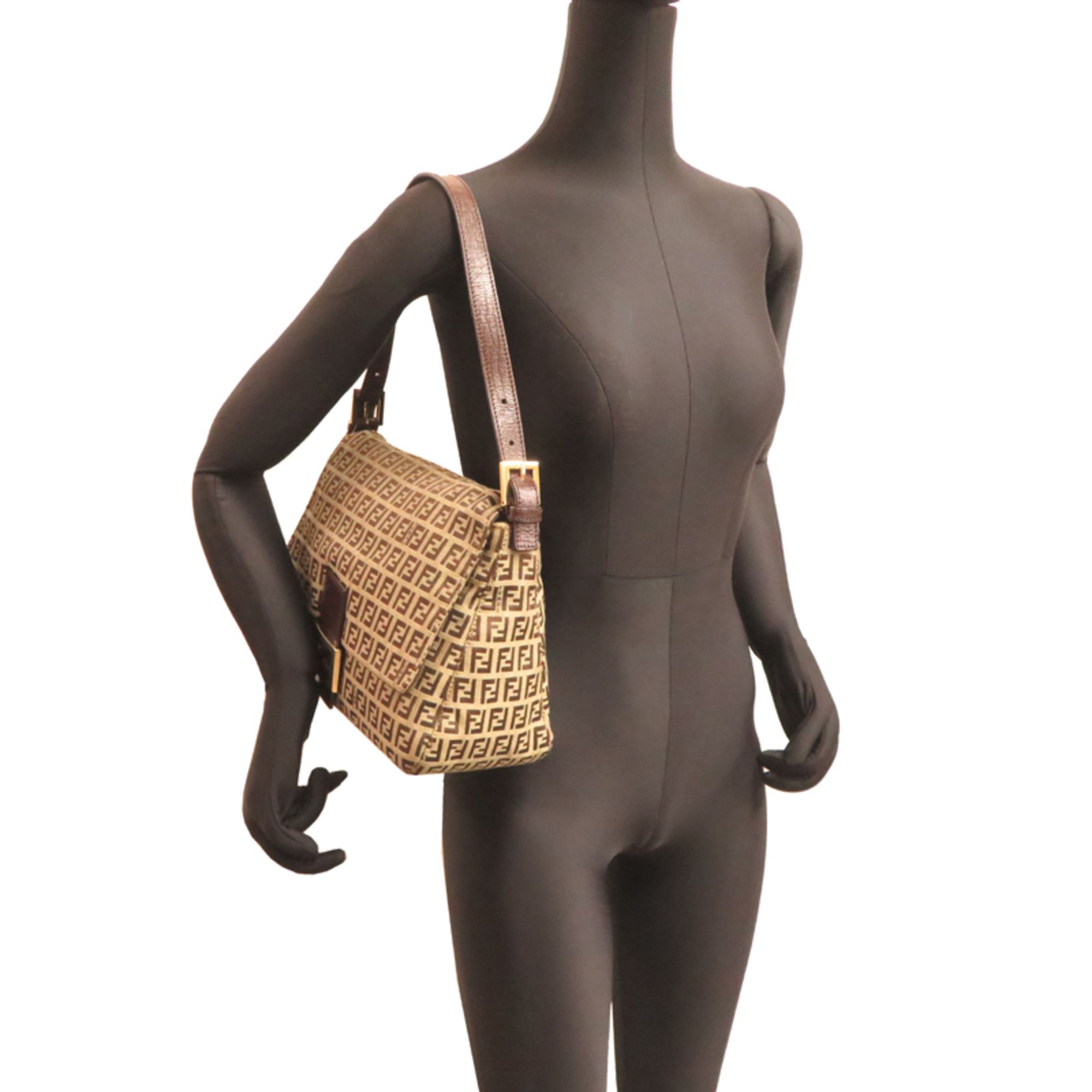 Canvas Leather Shoulder Bag (Pre-Owned) - Fendi - Modalova