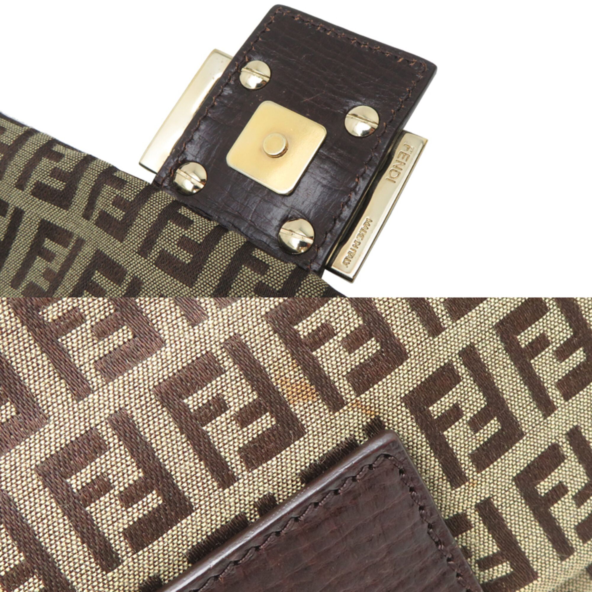 Canvas Leather Shoulder Bag (Pre-Owned) - Fendi - Modalova