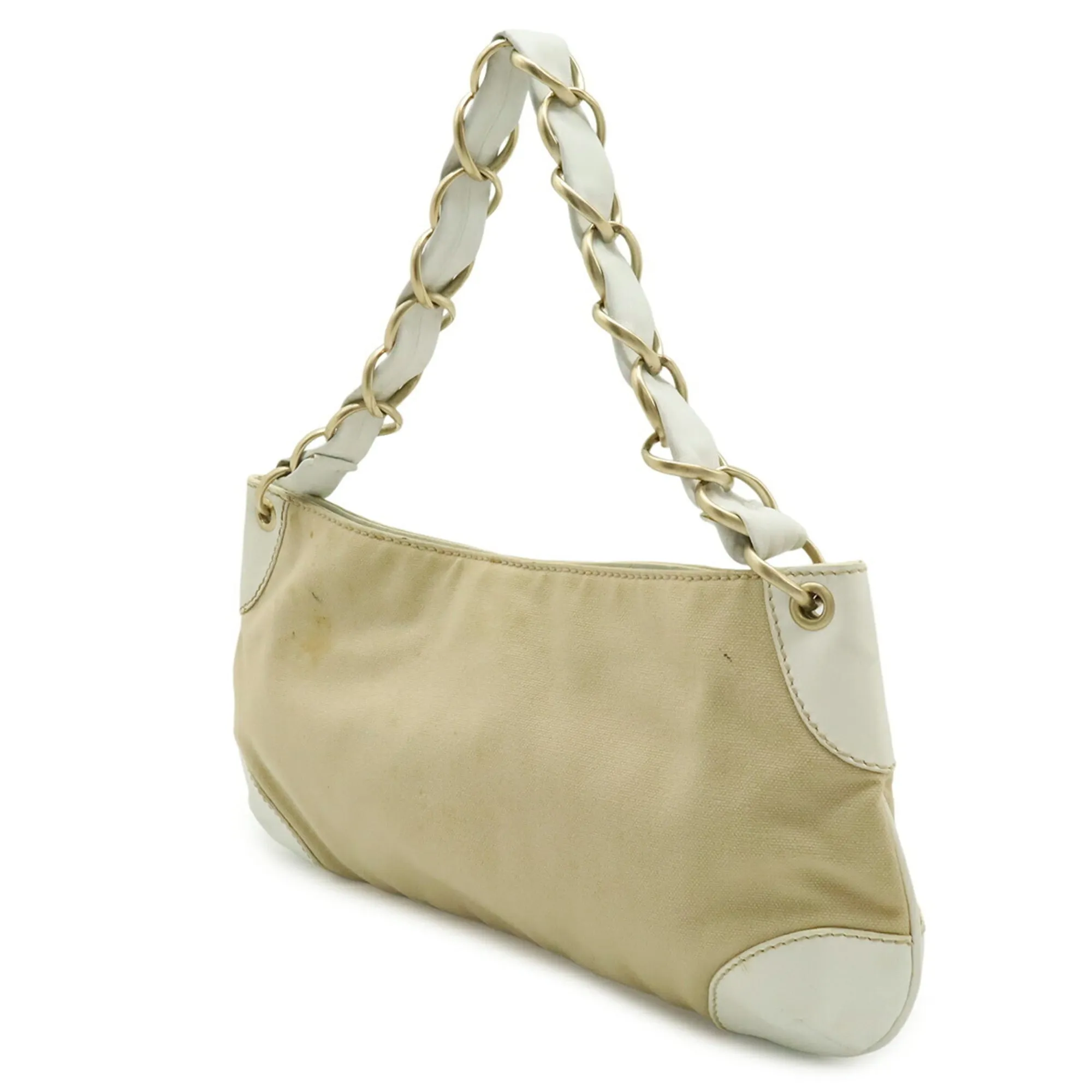 Canvas Leather Shoulder Bag (Pre-Owned) - Chanel - Modalova