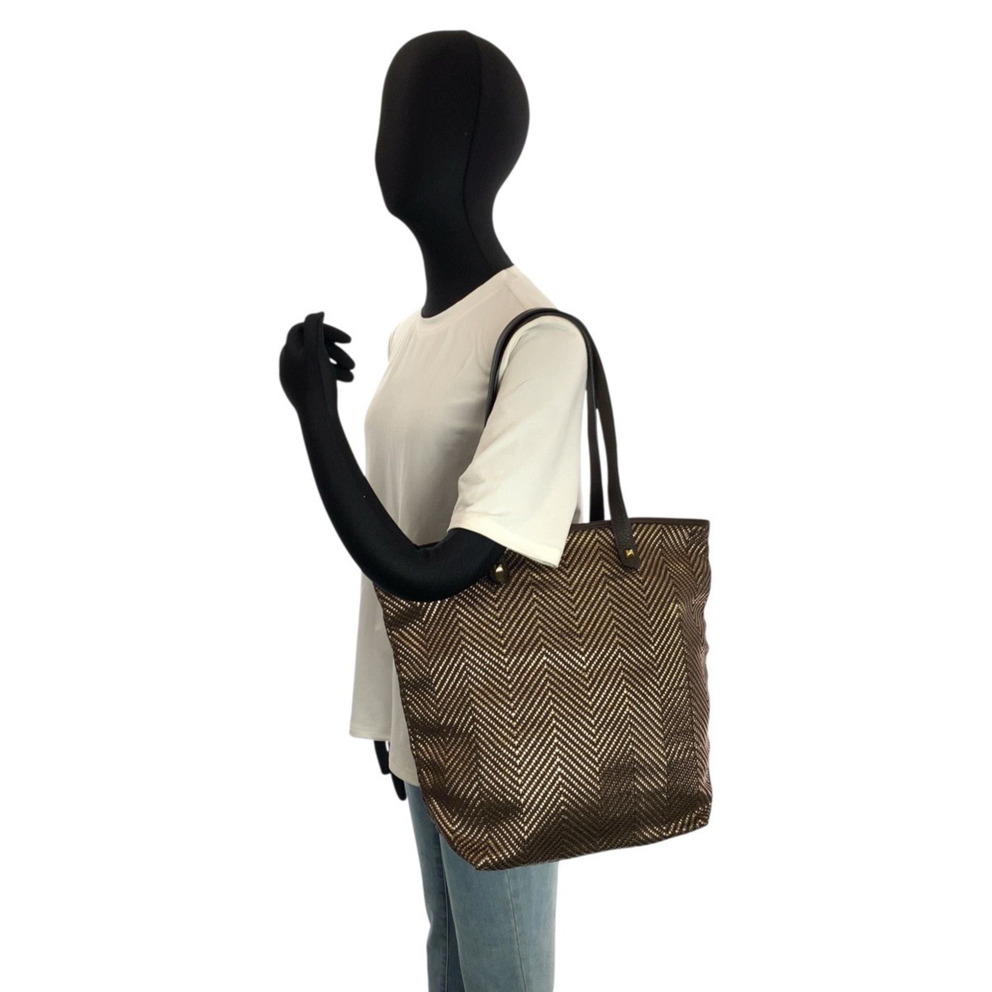 Polyester Leather Shoulder Bag Tote Bag (Pre-Owned) - Hermes - Modalova