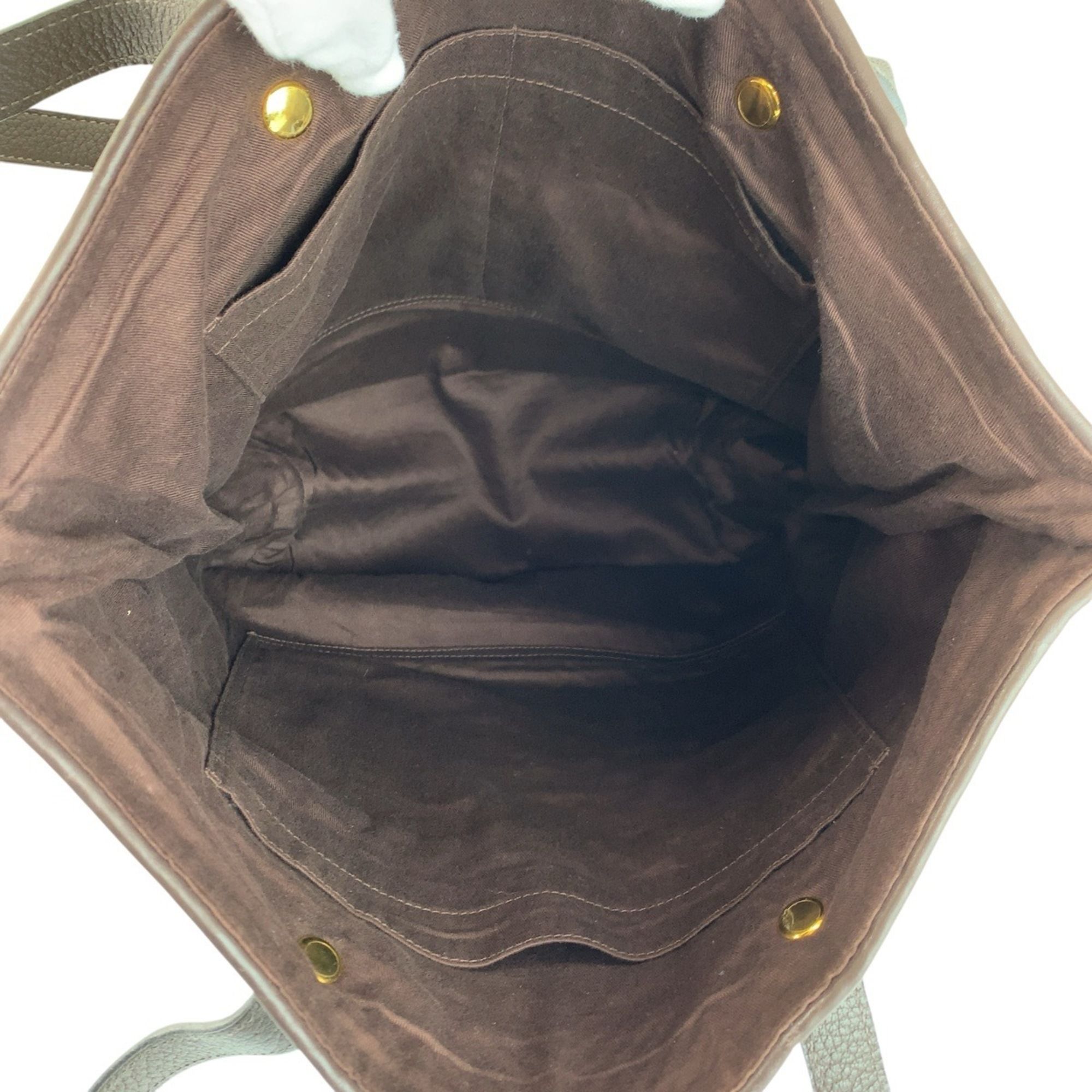 Polyester Leather Shoulder Bag Tote Bag (Pre-Owned) - Hermes - Modalova
