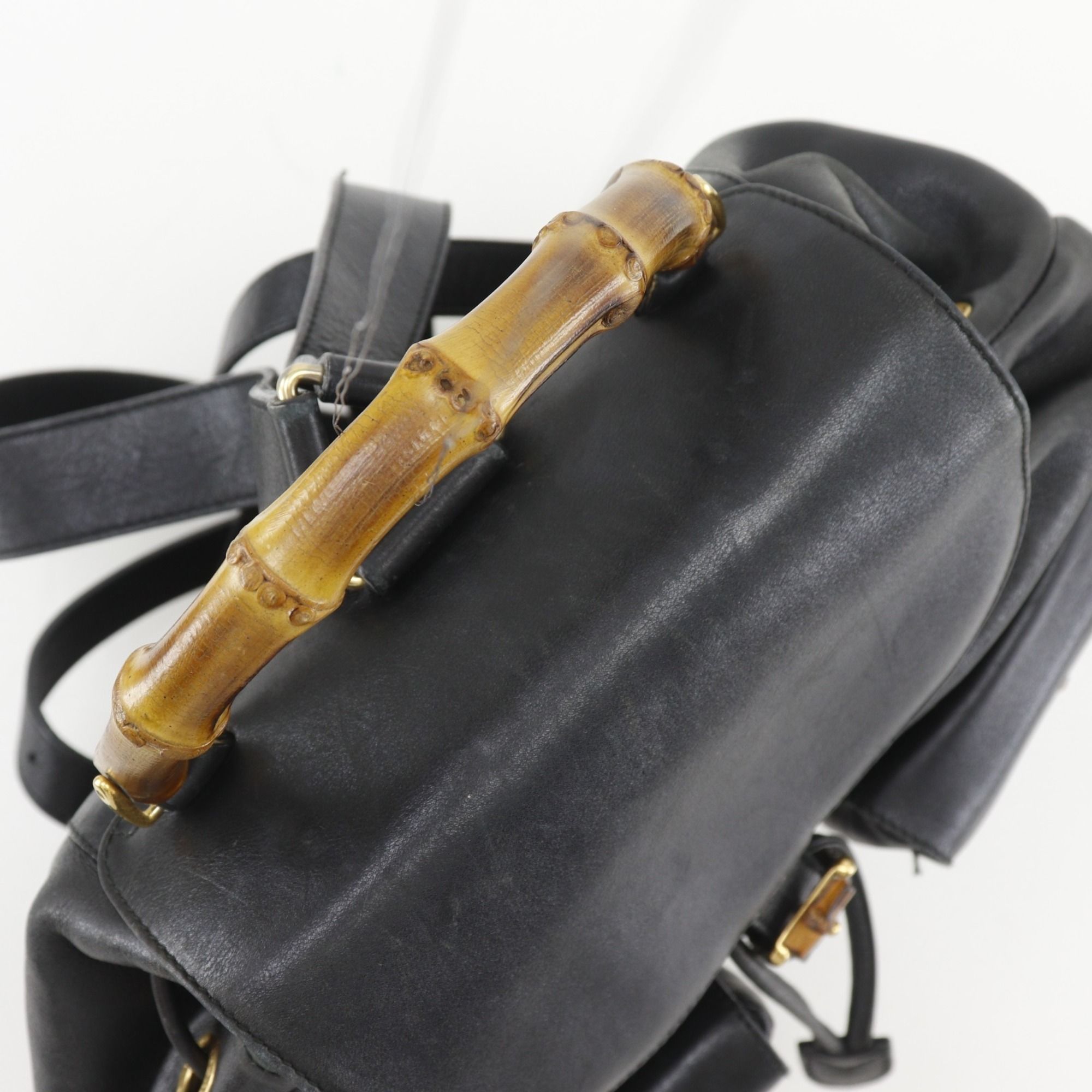 Bamboo Leather Backpack (Pre-Owned) - Gucci - Modalova