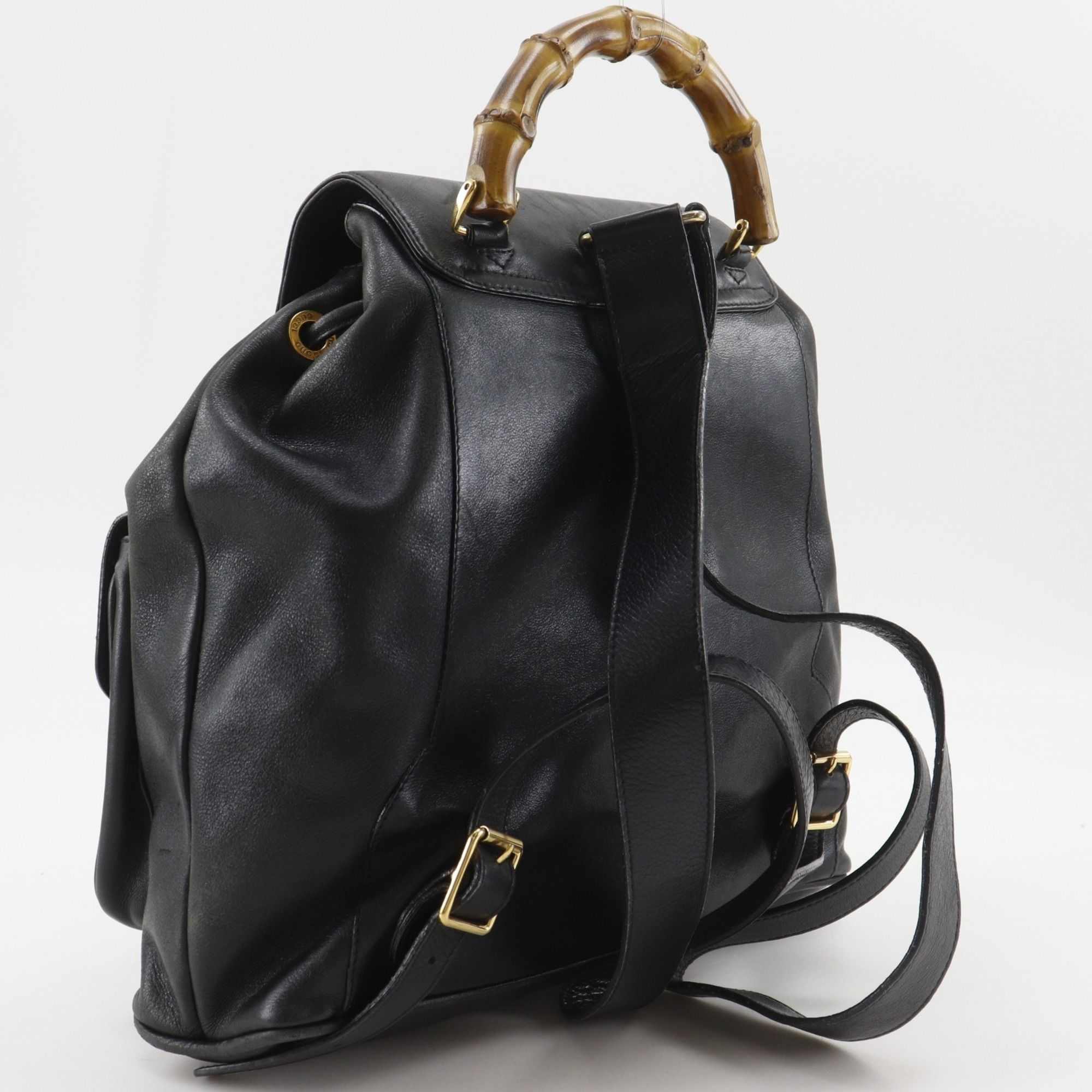 Bamboo Leather Backpack (Pre-Owned) - Gucci - Modalova
