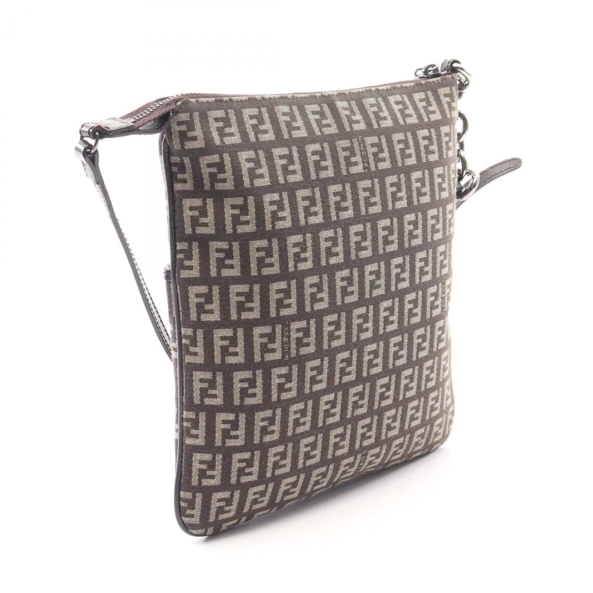 Canvas Leather Shoulder Bag (Pre-Owned) - Fendi - Modalova